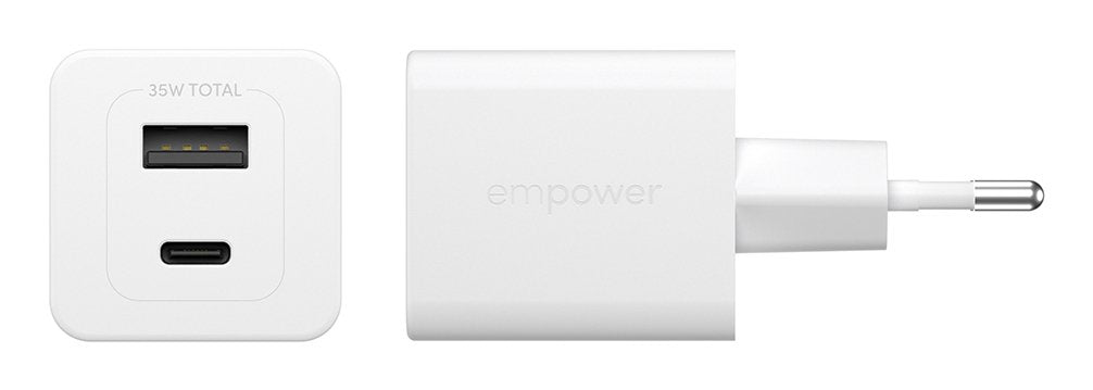 EAN 5715685027550 - PanzerGlass empower™ by ® Turbo 35W Charger incl. USB-C + USB-A | EU Plug | Silver White Smartphone Blanc imagen 5