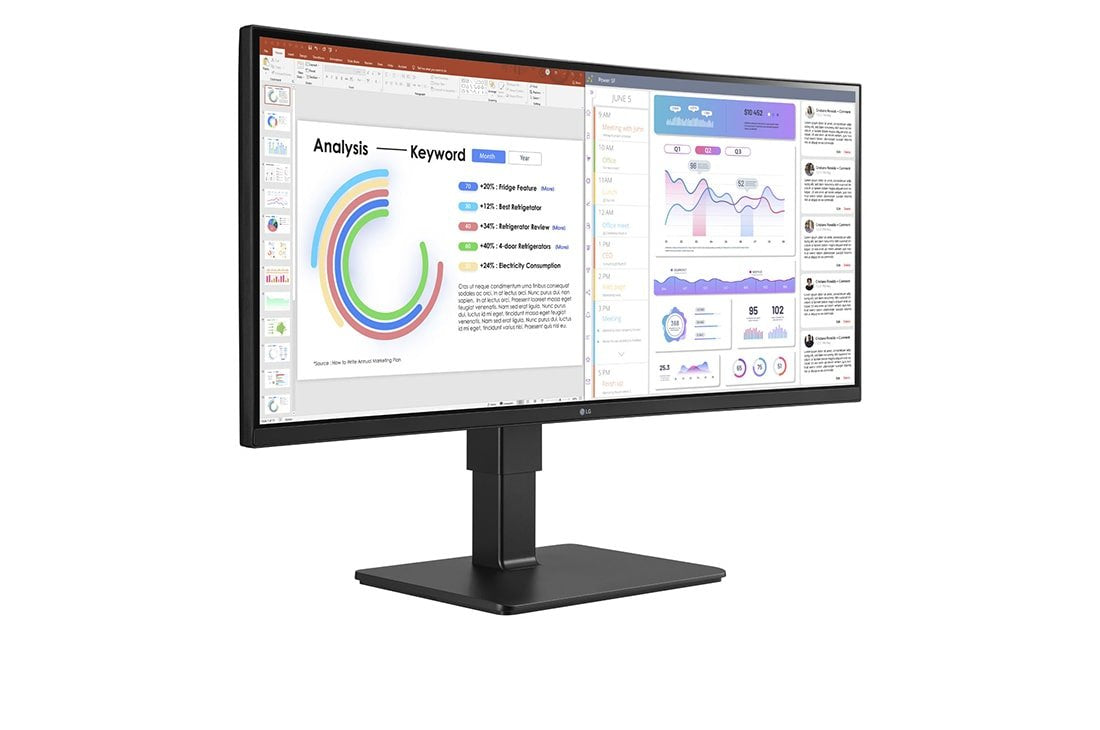 Monitor Profesional Ultrapanorámico Curvo Lg 34bq77qc-B 34' Wqhd Webcam Multimedia Negro