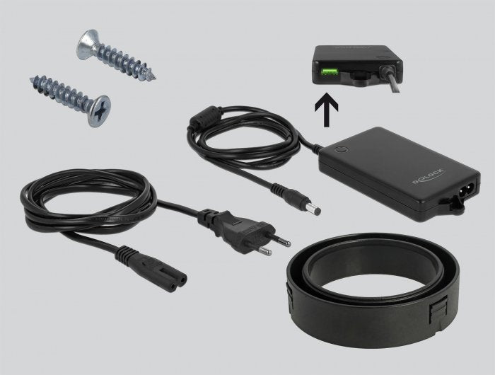 Delock 64065 Cargador Usb Type-C Pd 85 W + Qualcomm Quick Charge 3.0 Para Montaje En Mesa