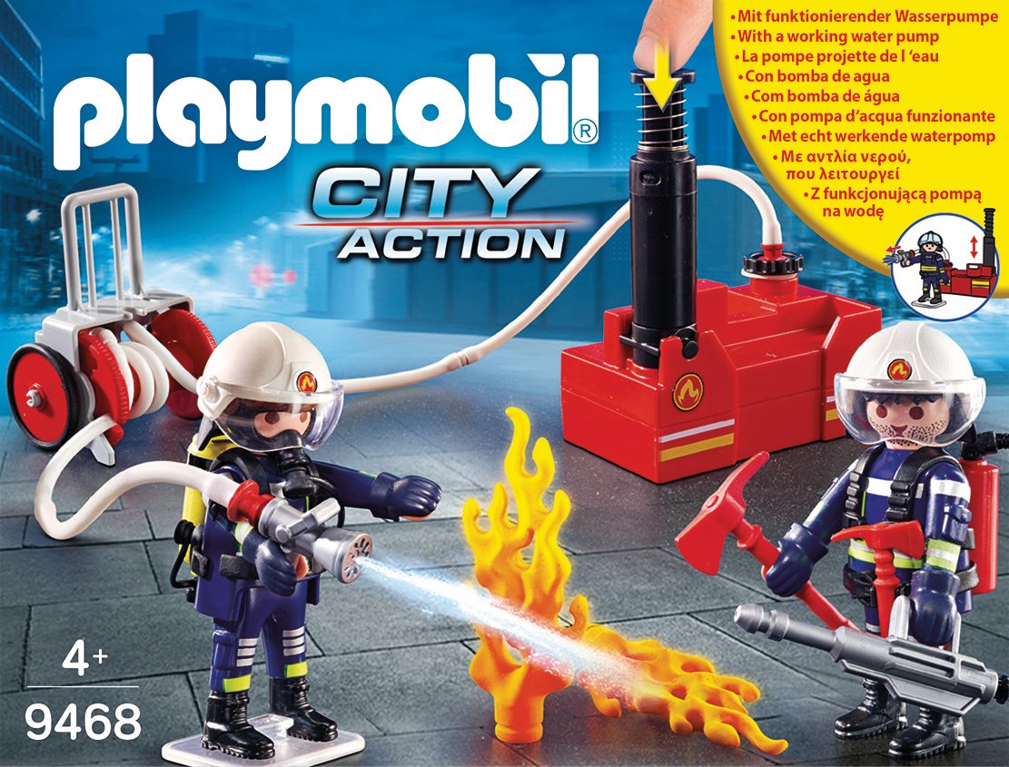 Playmobil Ciudad Accion - Bomberos Con Bomba De Agua