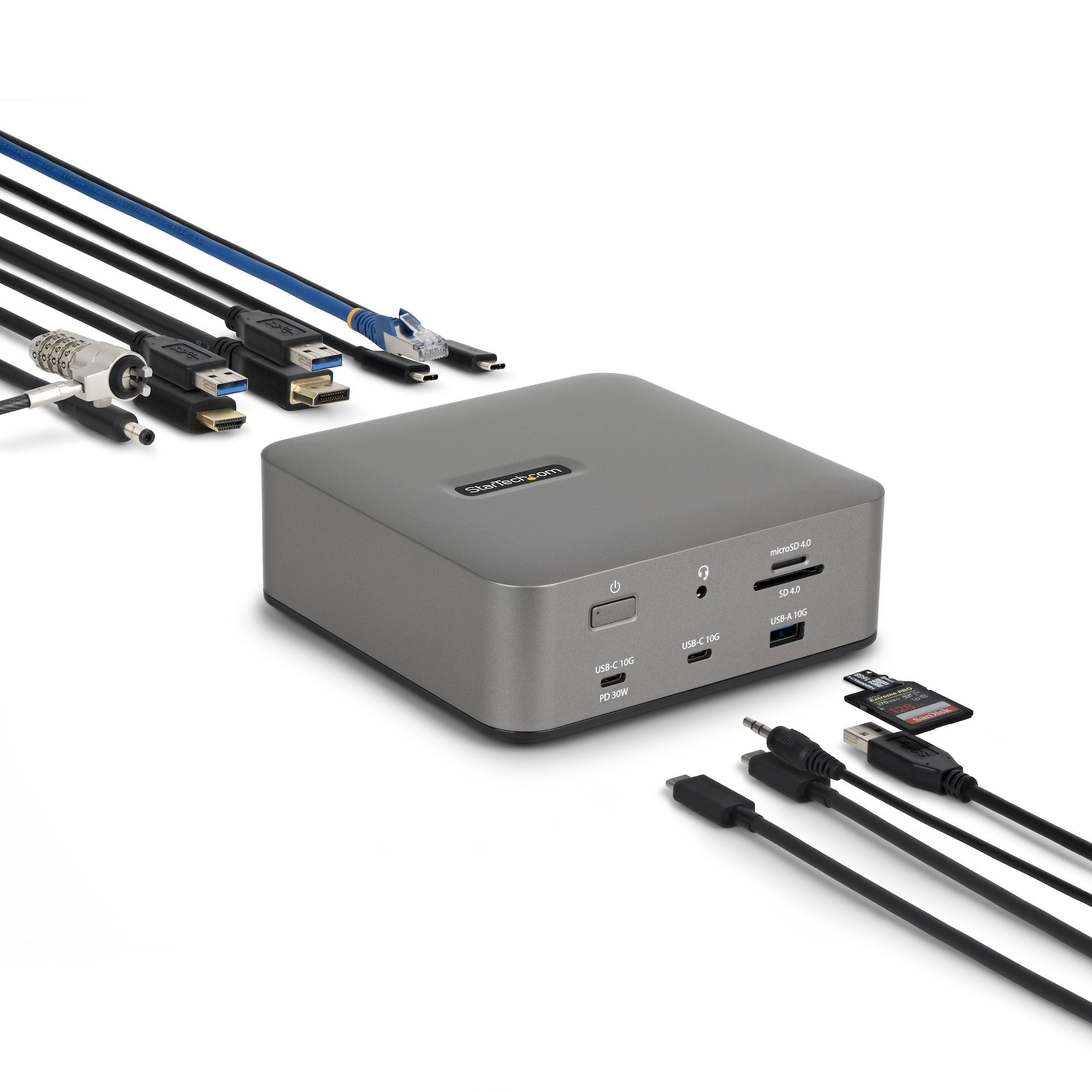 Startech.Com 215ue-Tb5usb4dock Base Para Portátil Y Replicador De Puertos Alámbrico Thunderbolt 5 Gris