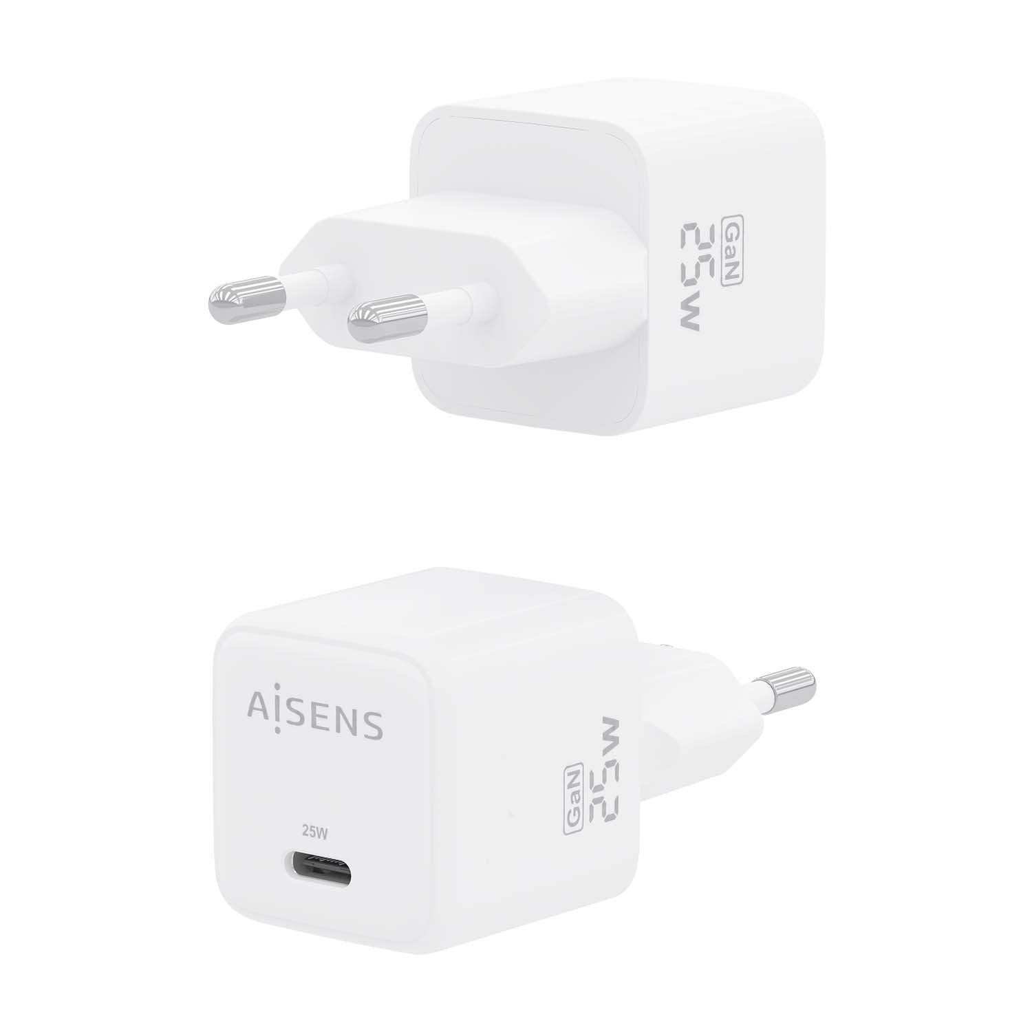 Aisens Cargador Gan 25w - 1xusb-C Pd3.0 Qc4.0 - Blanco
