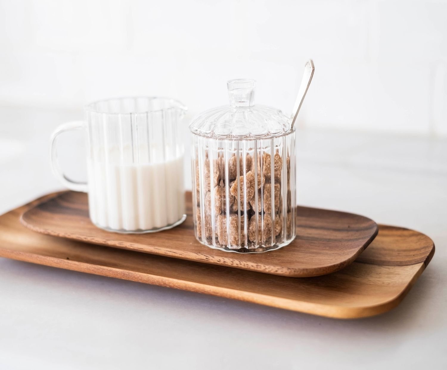 Set Azucar/Leche, Vidrio, Ø 7 X 11,5 Cm
