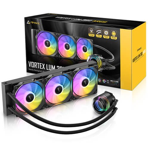 Refrigeracion Liquida Cpu Vortex Lum 360 A-Rgb Antec Radiador 360mm / Bomba 2800 Rpm / 3 Ventiladores Argb / Compatible Intel & Amd