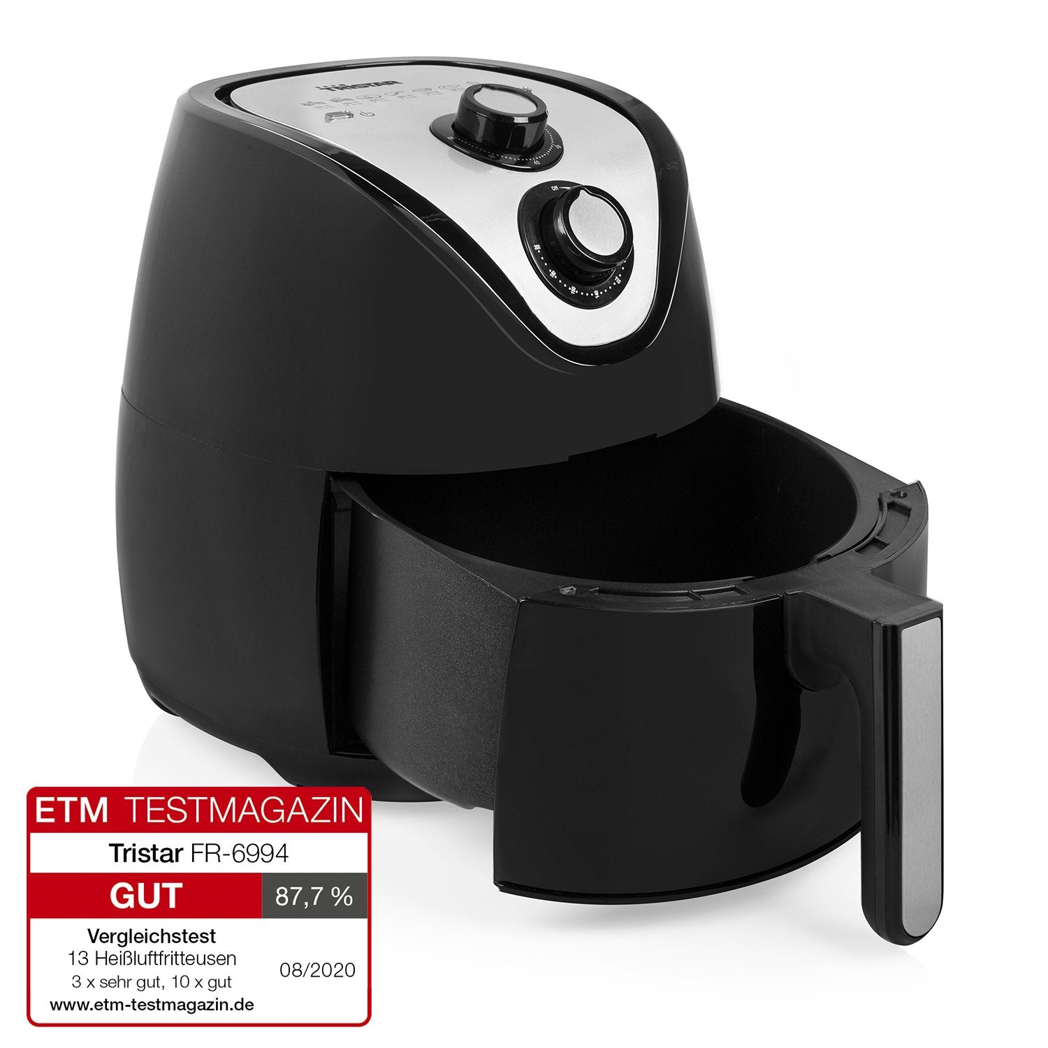 EAN 8713016075628 - Tristar FR-6994 freidora Sencillo 4,5 L Independiente 1500 W Freidora de aire caliente Negro, Plata imagen 14