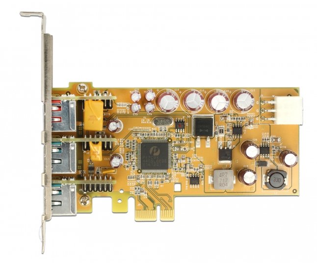 Poweredusb Pci Express Karte 1 X 24 V + 2 X 12 V Delock