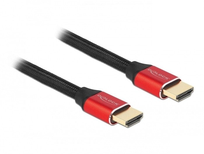 Cable Hdmi Delock Ultra High Speed 48 Gbps 8k 60 Hz Rojo 3 M Zertifiziert