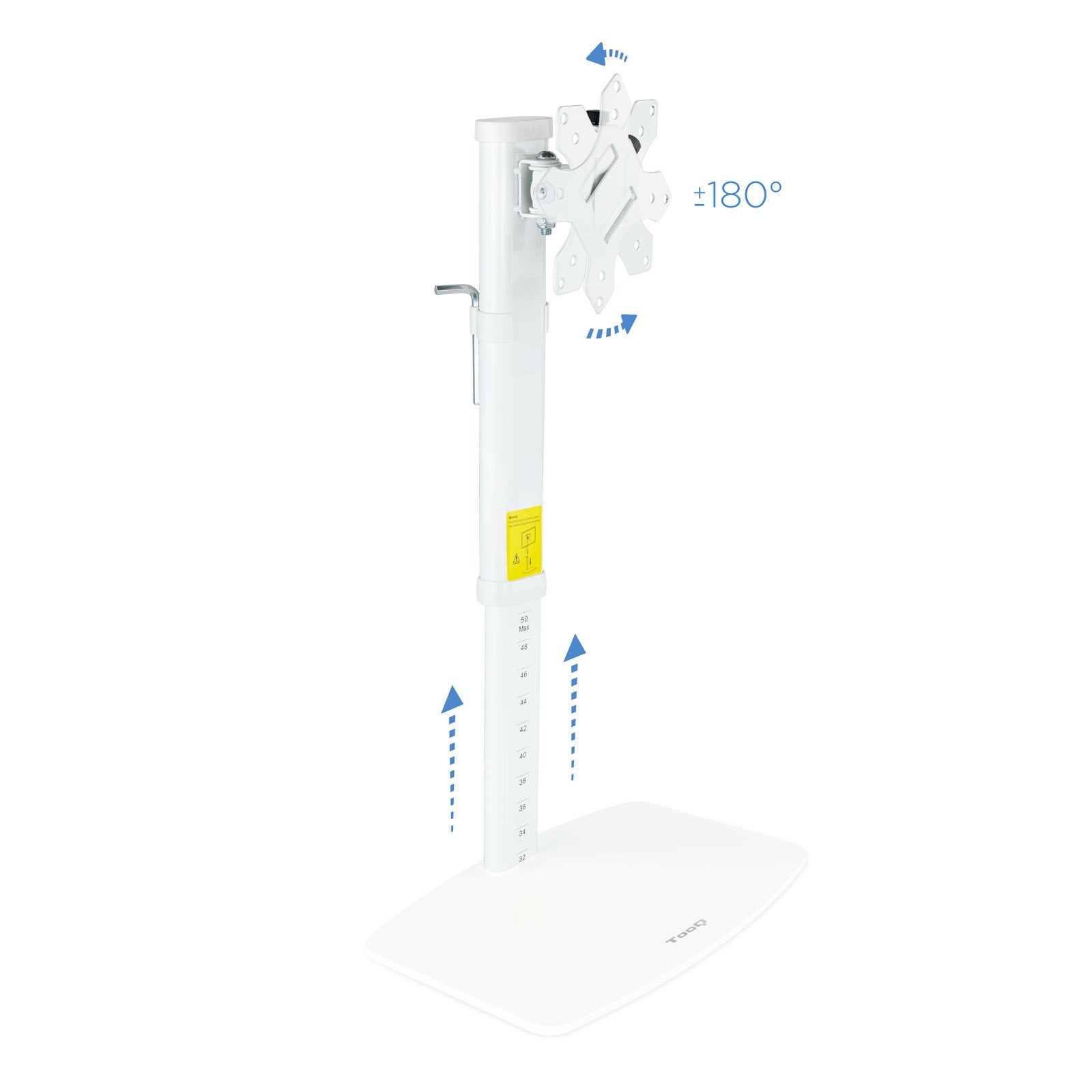 Tooq Soporte Mesa Pantallas Giratorio Inclinacion 17-27" - Blanco