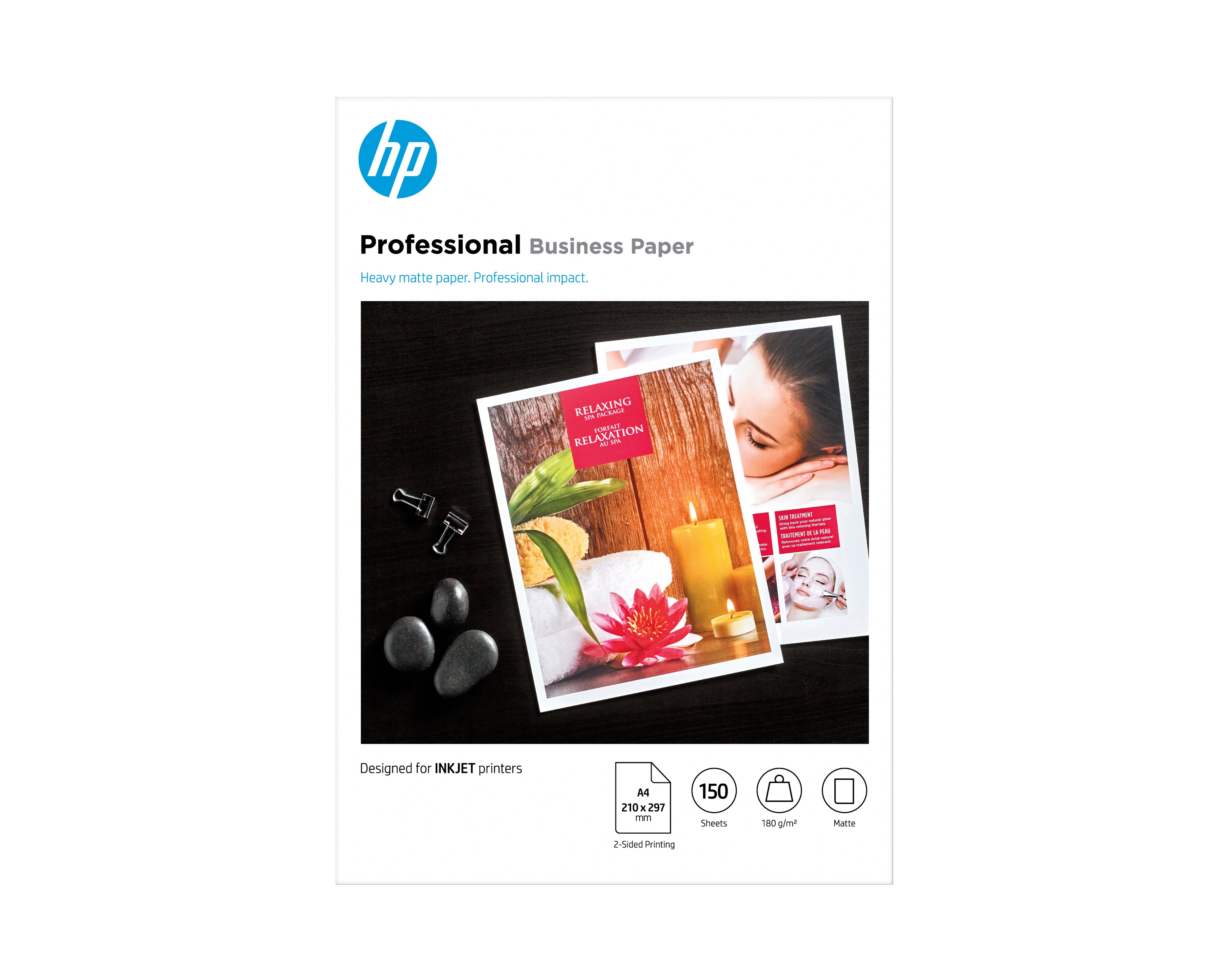 EAN 0193905504879 - HP Professional Inkjet Matte FSC Paper 180 gsm-150 sht/A4/210 x 297 mm papel para impresora de inyección imagen 1
