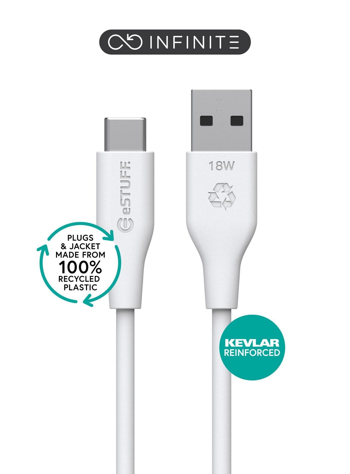 EAN 5715063055496 - eSTUFF ES605170-BULK cable USB USB 2.0 1 m USB C USB A 60 W Blanco imagen 1