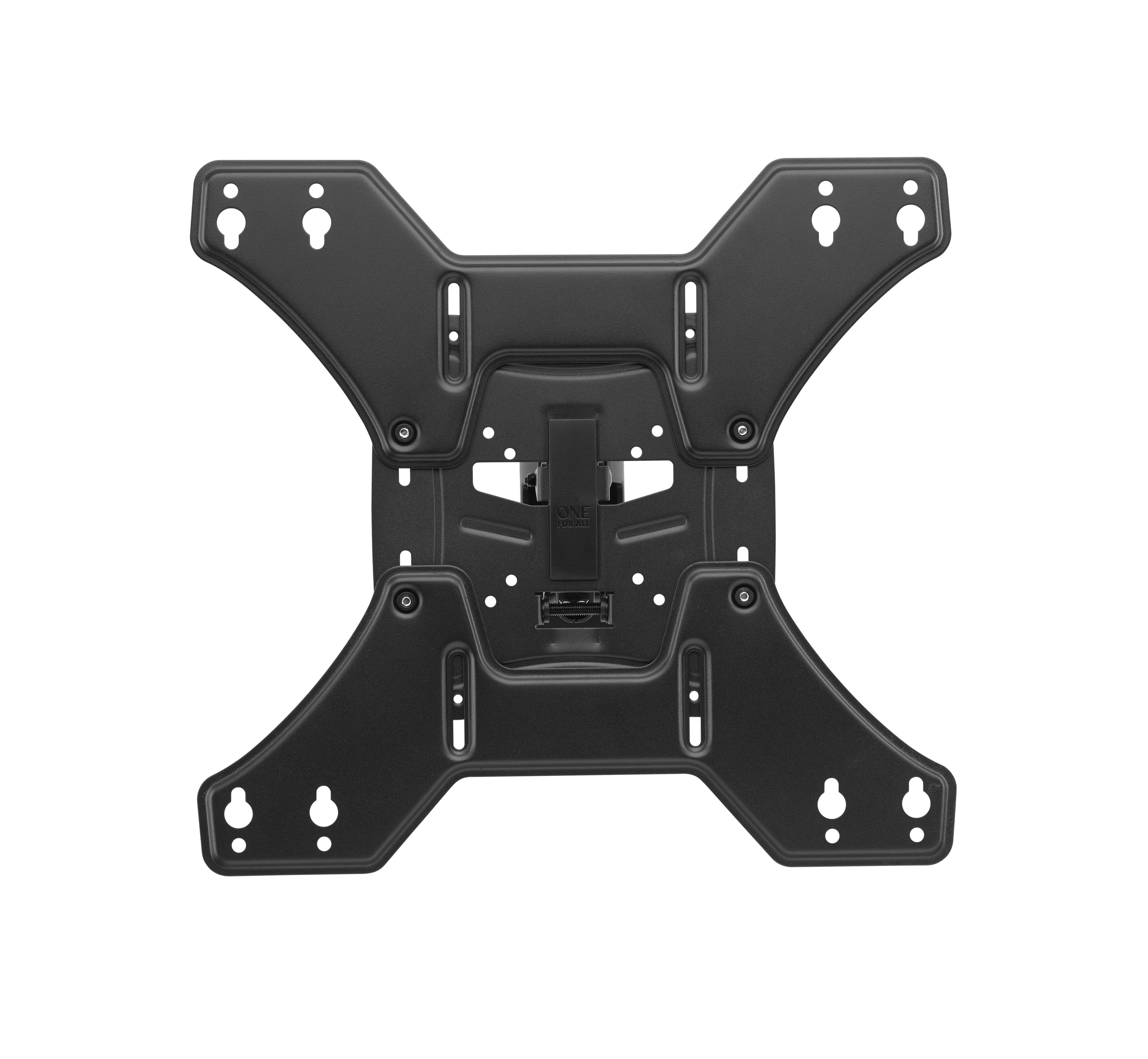 One For All Tv Soporte De Pared De 60 "Solid Turn 90,33 Cm (13"), 152,4 Cm (60"), 75 X 75 Mm, 400 X 400 Mm, 0 - 15°, Negro