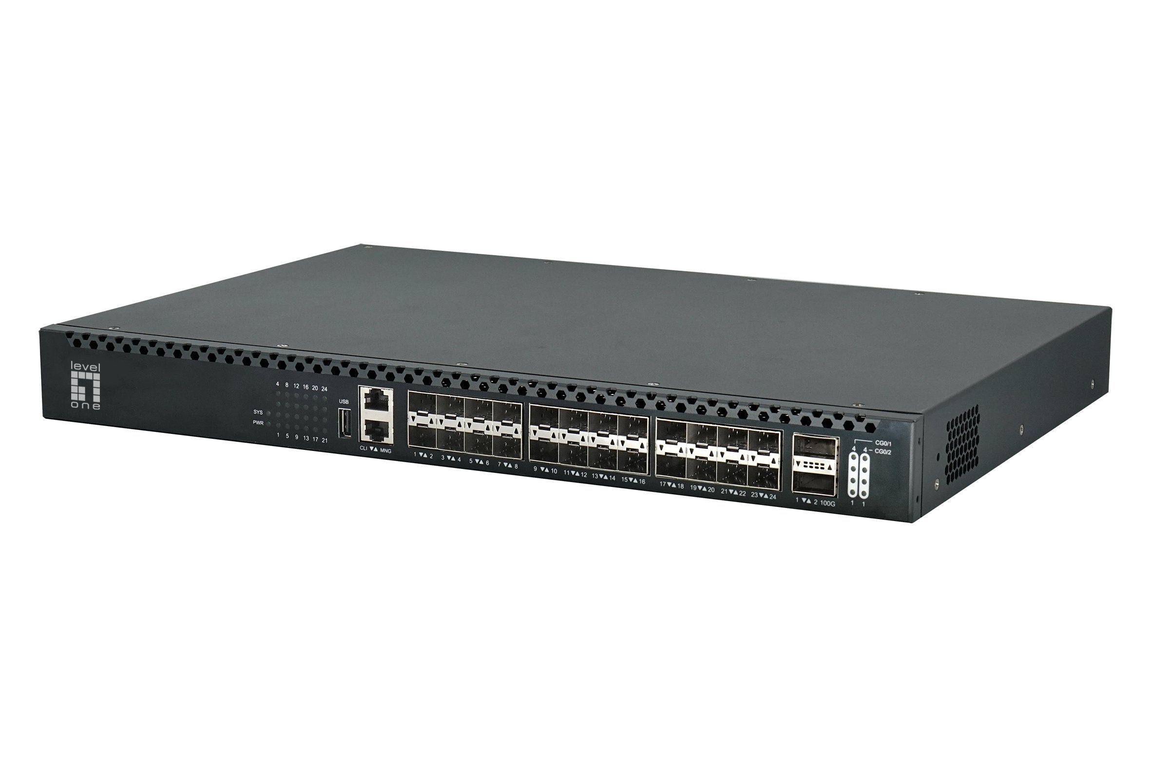 Levelone Switch 26x Ge Xqs-3126 2x40 100gbe 19" 185w 24xpoe