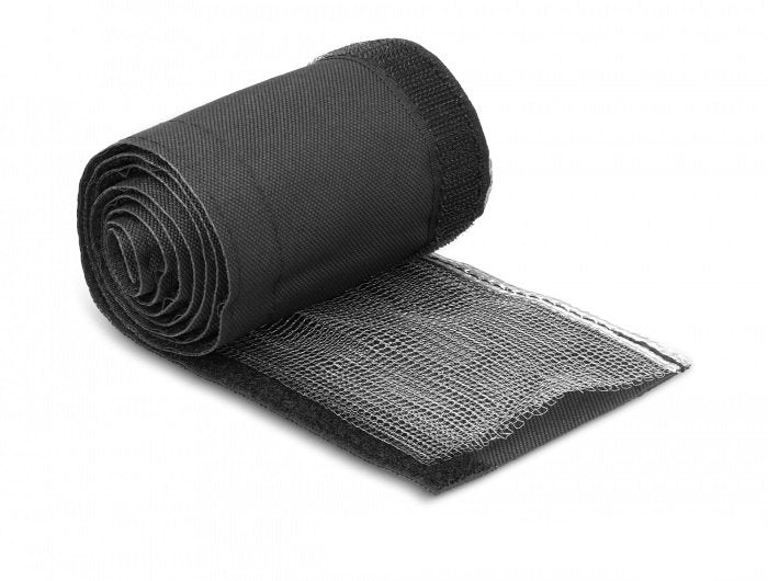 Emv Abschirmgeflechtschlauch Mit Klettverschluss Hitzebeständig 1 M X 20 Mm Schwarz