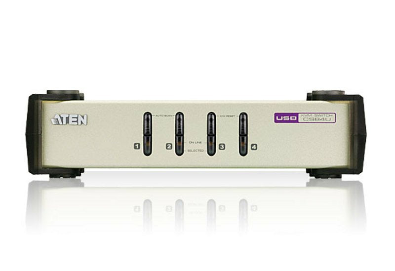 Switch Kvm, Aten, 4 Canales, Cs84u, Ps/2 O Usb