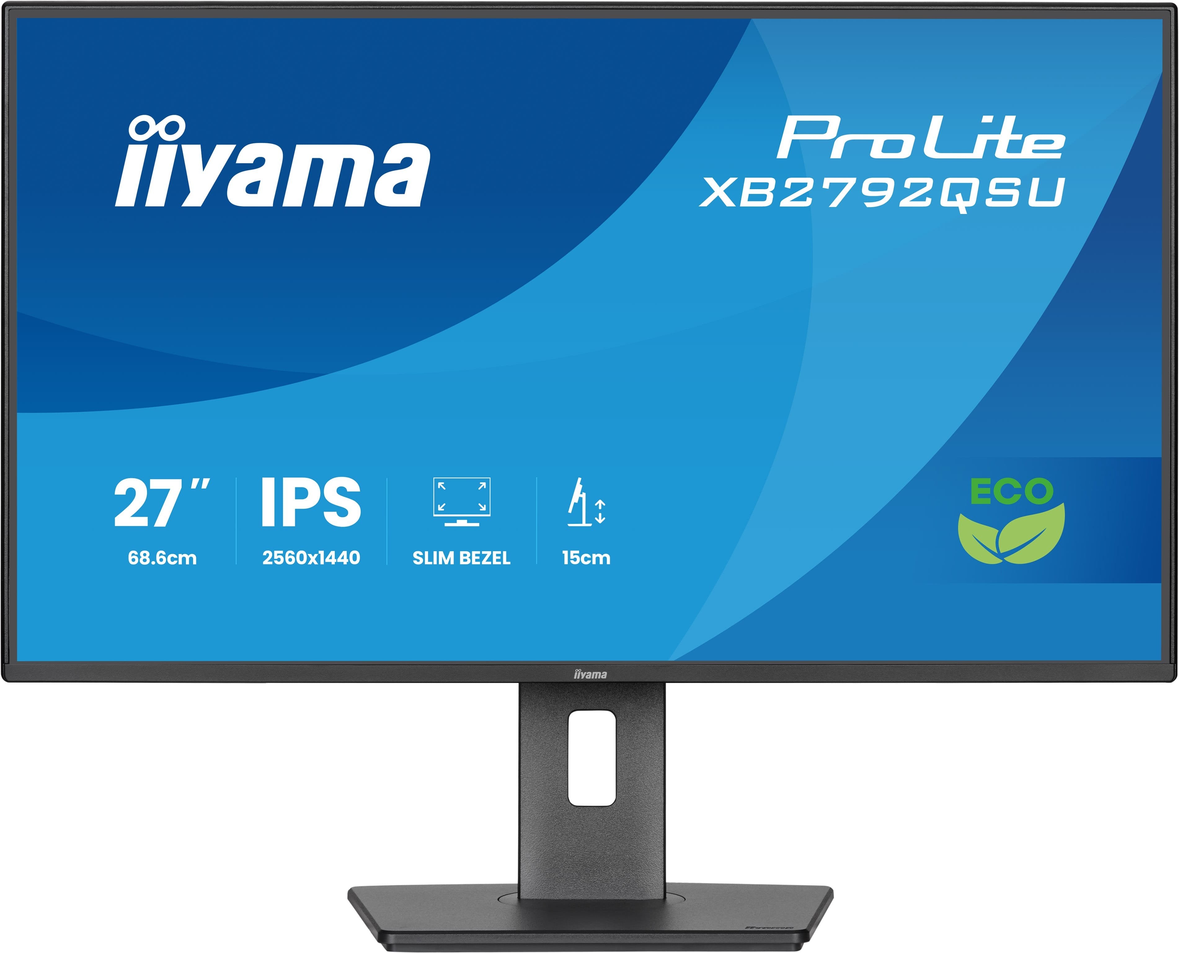Iiyama Prolite Xb2792qsu-B1 (68.6 Cm (27 Zoll), Negro (Matt), Qhd, Ips, Hdmi, Dp, Usb-Hub, 120hz Panel) Xb2792qsu-B1