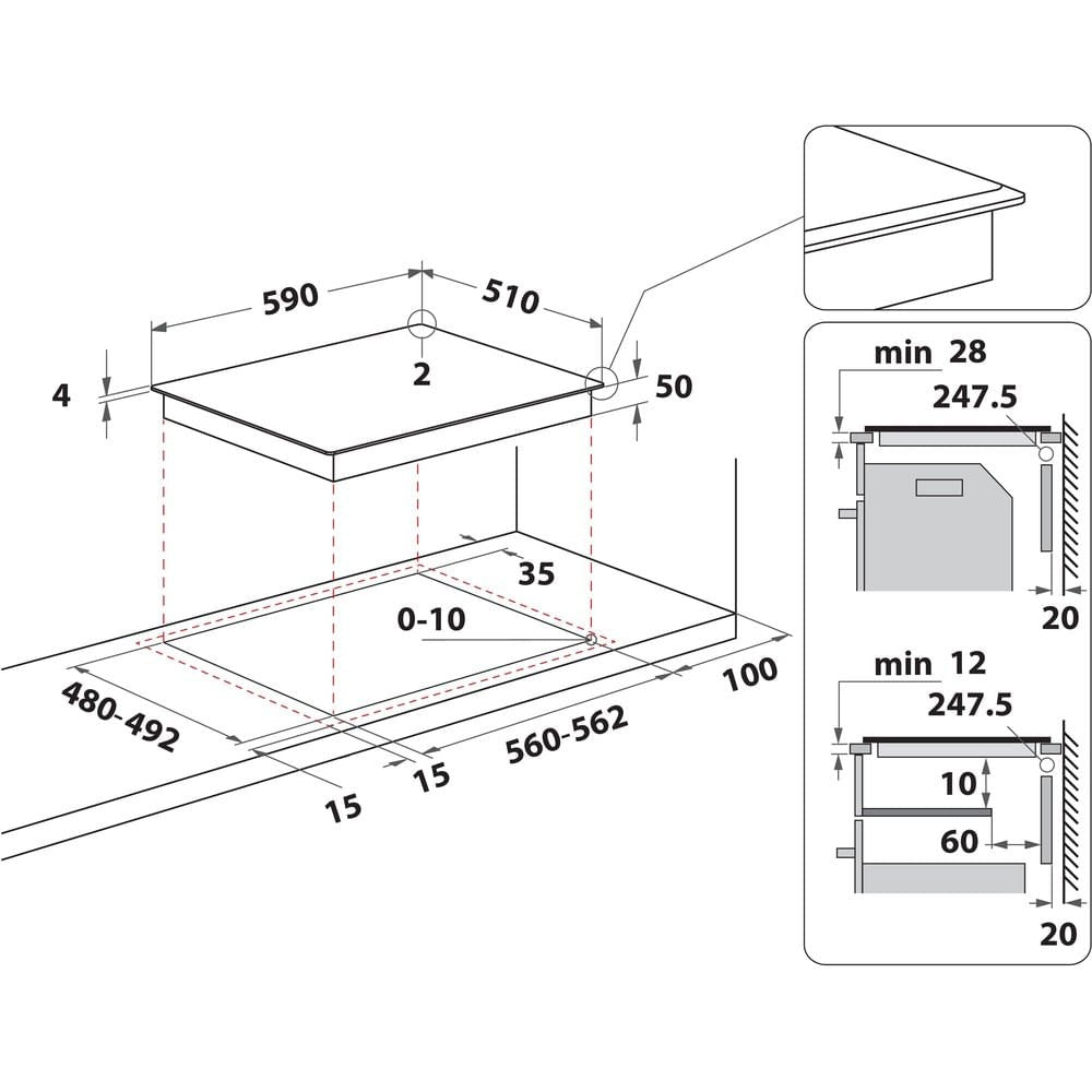 EAN 8003437602429 - Whirlpool WB B8360 NE Negro Integrado 59 cm Con placa de inducción 4 zona(s) imagen 12