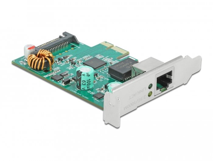 Delock Tarjeta Pci Express X1 -> 1 X Rj45 2,5 Gigabit Lan Poe+ Rtl8125