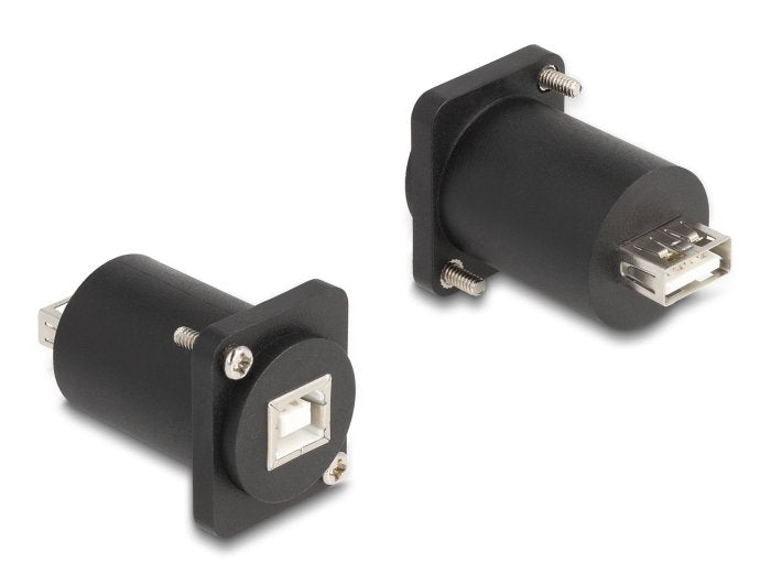 Delock 88110 Módulo Type-D Usb 2.0 Tipo-B Hembra A Tipo-A Hembra Con Tornillos Negro