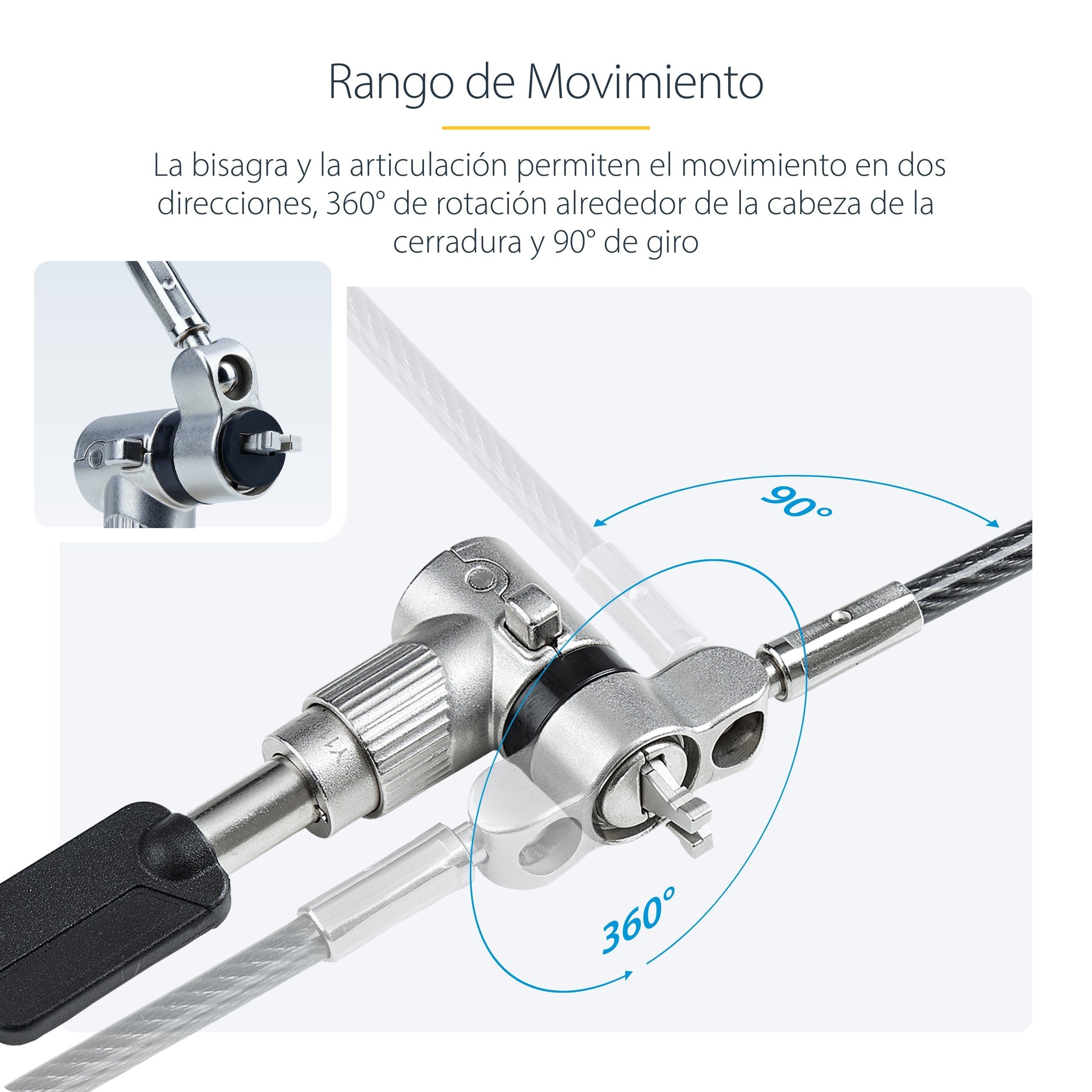 Startech.Com Univka25-Laptop-Lock Cable Antirrobo Negro 2 M