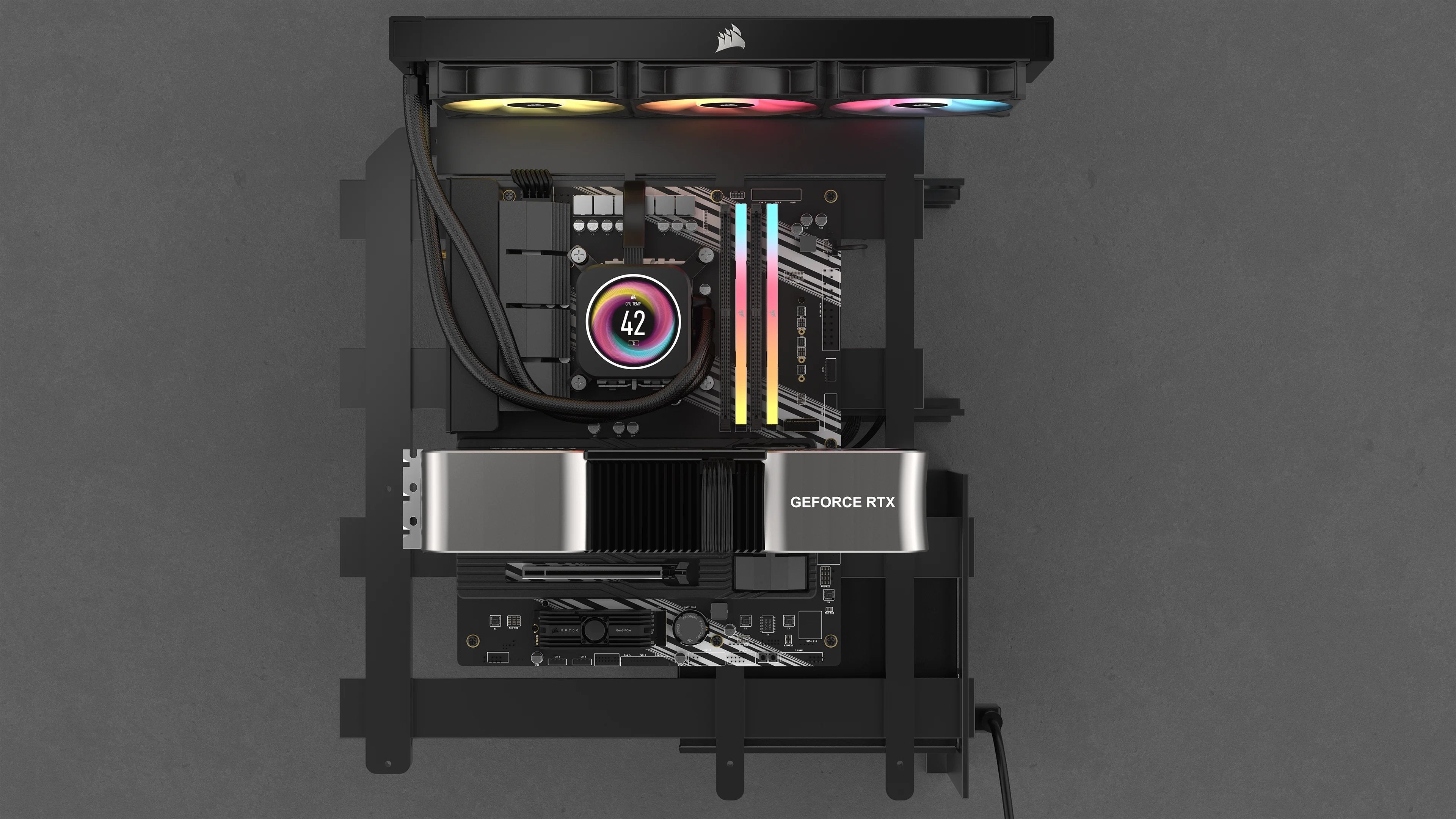 Memoria Corsair 48 Gb Ddr5-8400 2x 24 Gb Plateada, Cmhc48gx5m2x8400c40, Vengeance Rgb, Intel Xmp Cmhc48gx5m2x8400c40