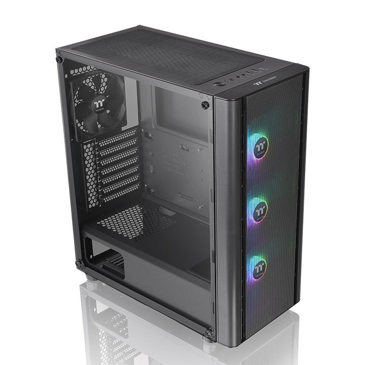 Caja Pc Atx Thermaltake V250 Tg Argb Air Negro Crist. Temp Vent 4x120mm