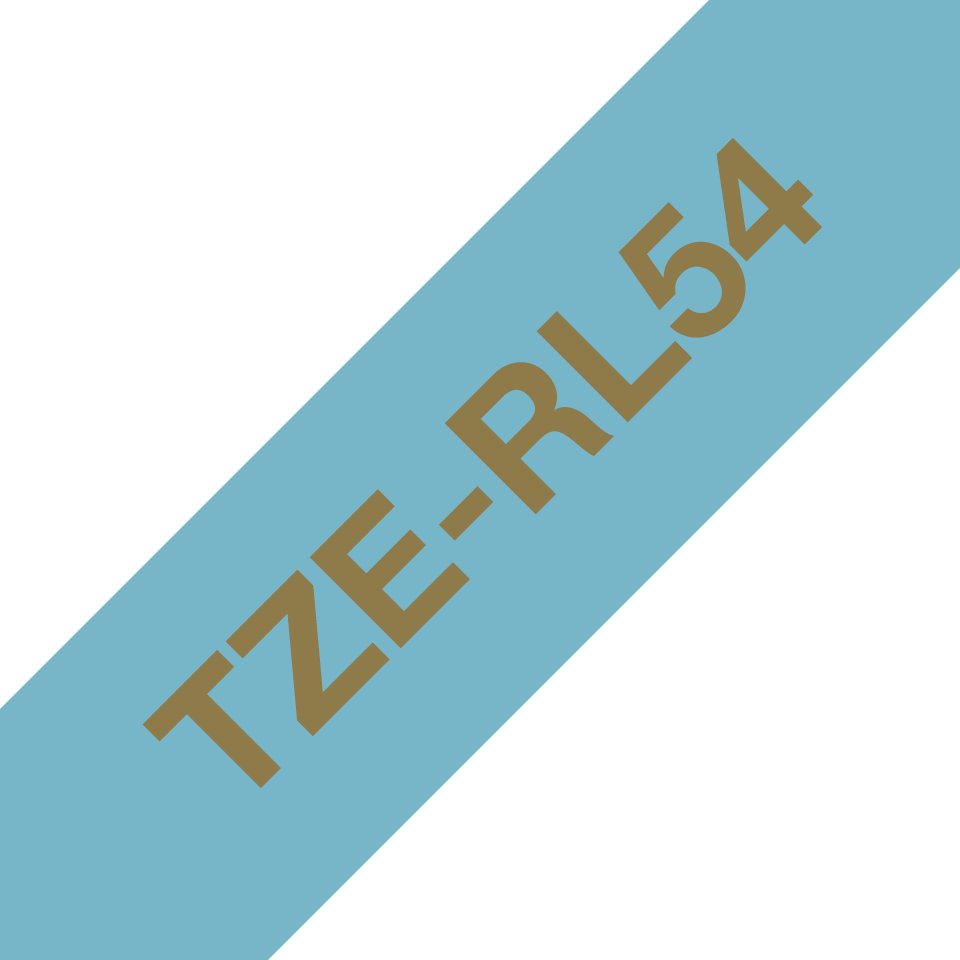 EAN 4977766801942 - Brother TZE-RL54 cinta para impresora de etiquetas Gold on blue imagen 1