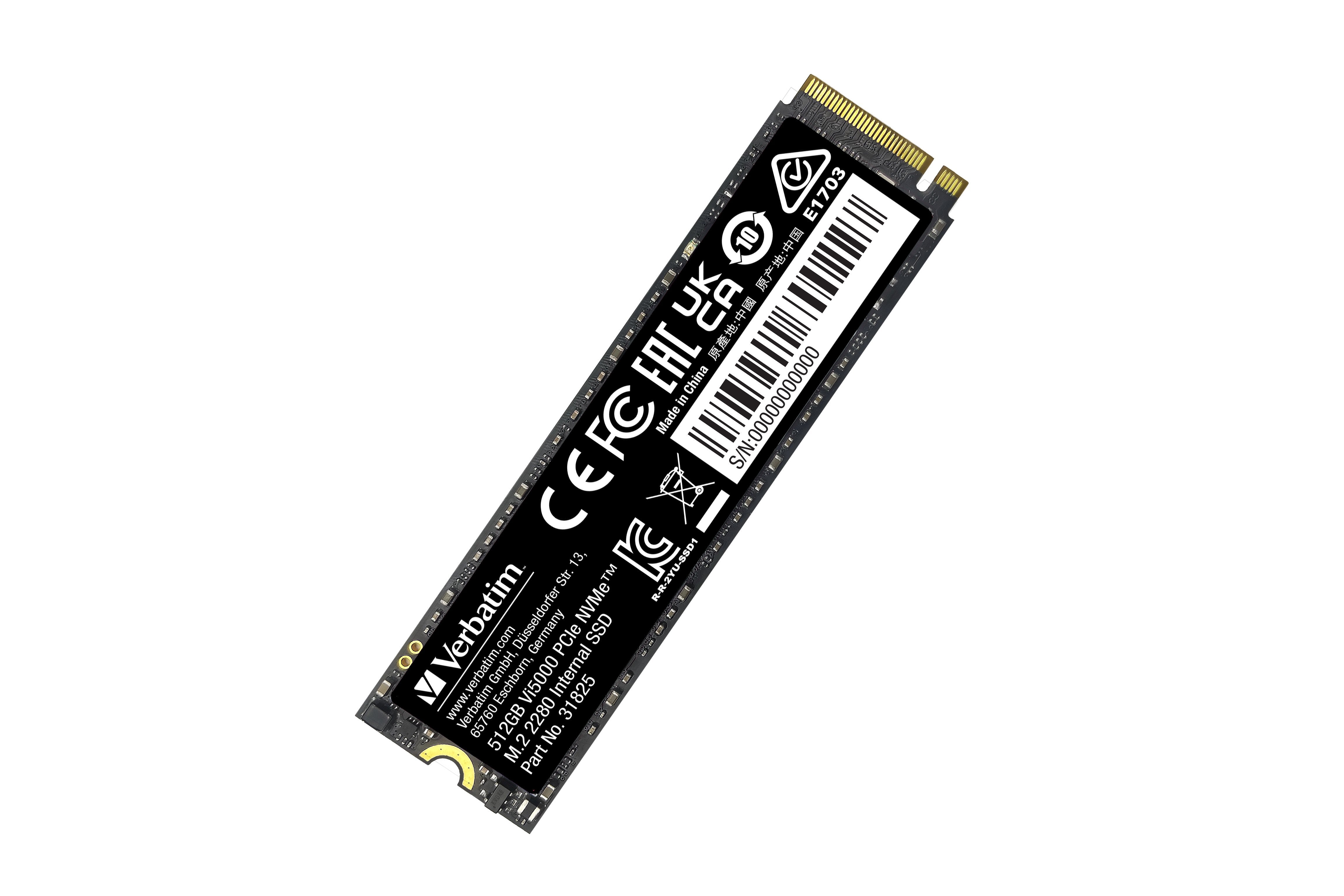Verbatim Ssd 512gb, Pcie 4.0, M.2 2280, Nvme, Vi5000