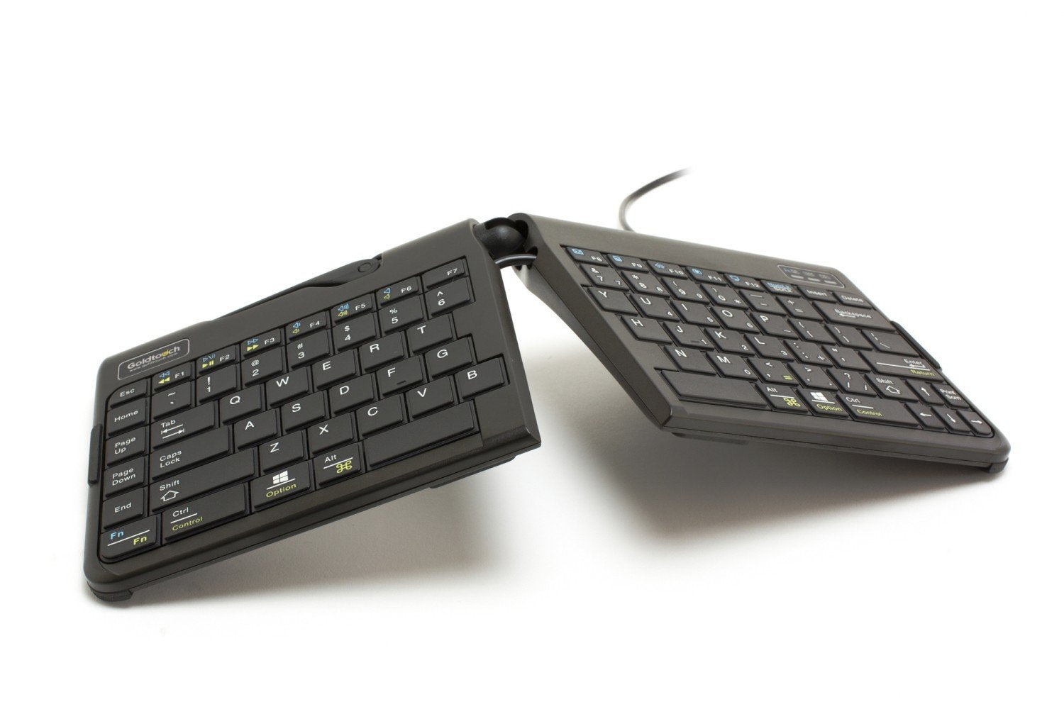 Teclado Alemán Bakkerelkhuizen Goldtouch Travel Go2 Wired Usb Qwertz Negro