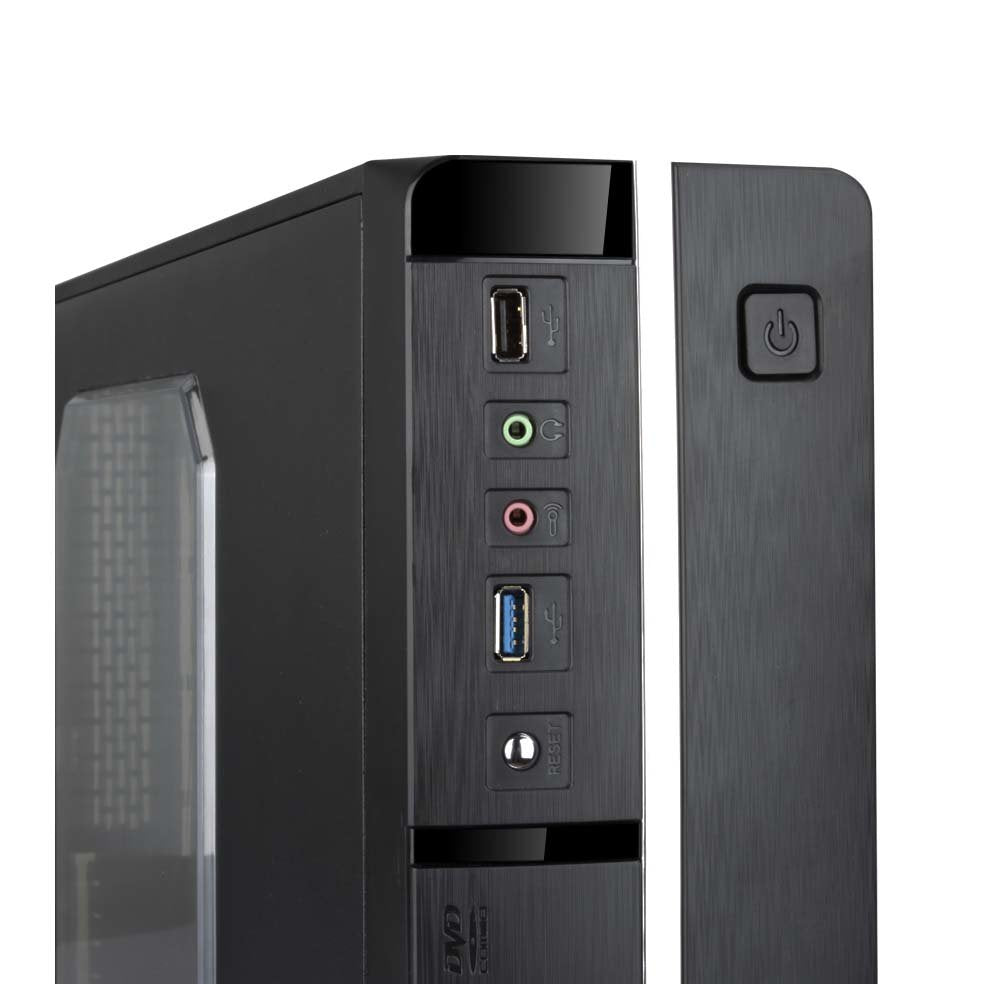 Tooq Caja Micro Atx, Mini Itx Slim - Fuente De Alimentacion 500w - 1x Hdd3,5 + 1x Sdd2,5 + 1x Hdd5.25 - Usb-2.0, Usb