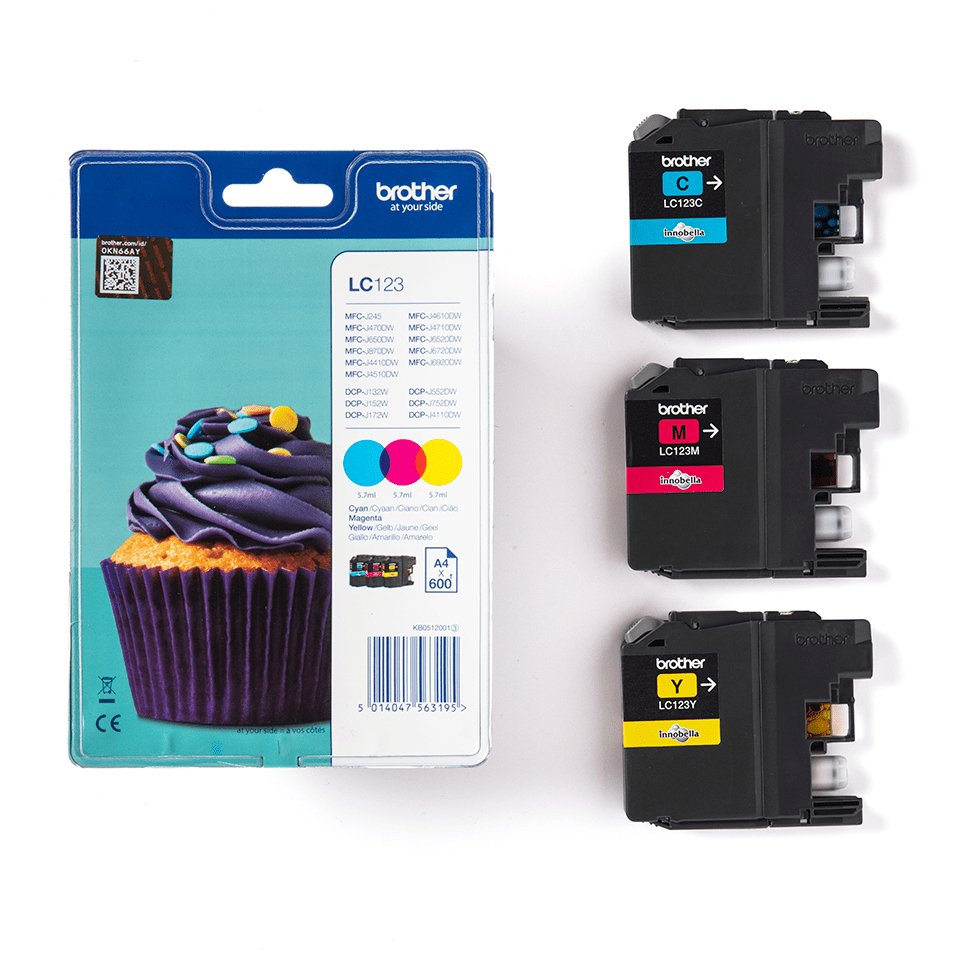 EAN 5014047563201 - Brother LC123RBWBPDR cartucho de tinta 1 pieza(s) Original Cian, Magenta, Amarillo imagen 2