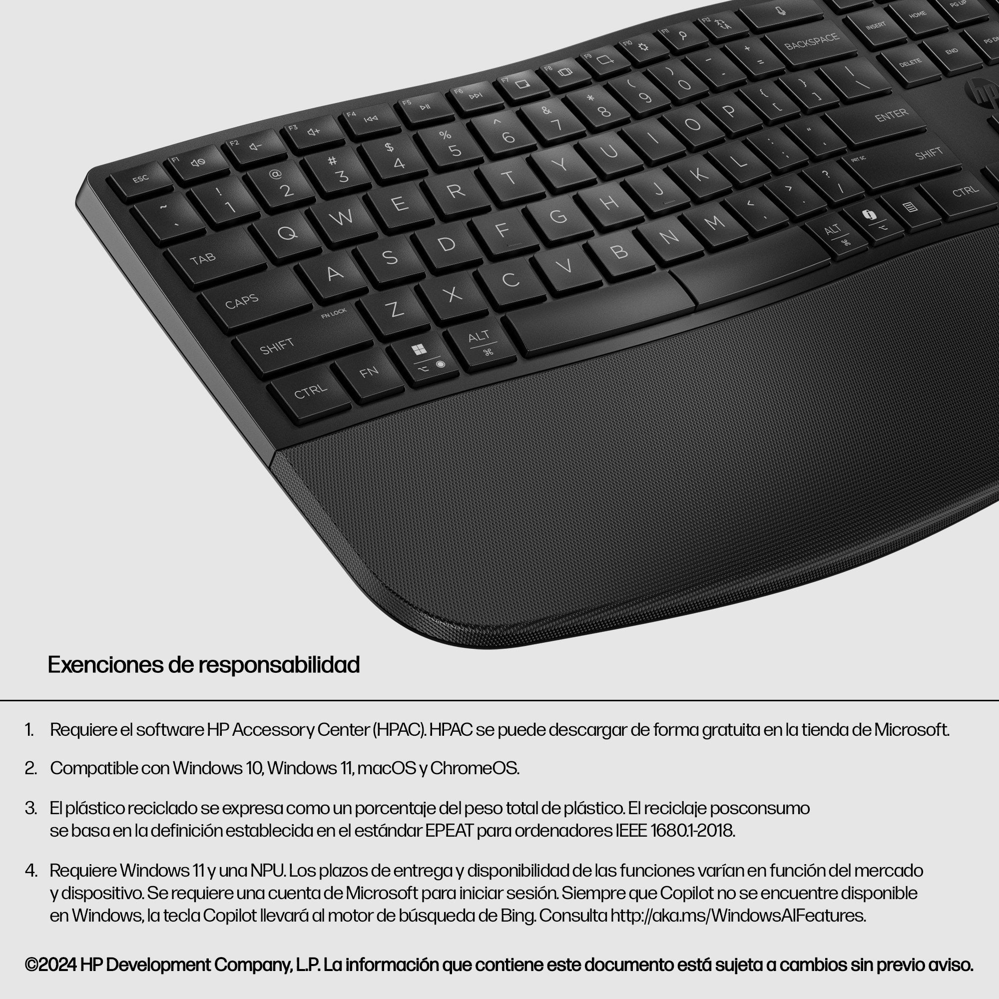 EAN 197498231747 - HP 680 Comfort Dual-Mode Keyboard teclado Hogar RF Wireless + Bluetooth Negro imagen 7