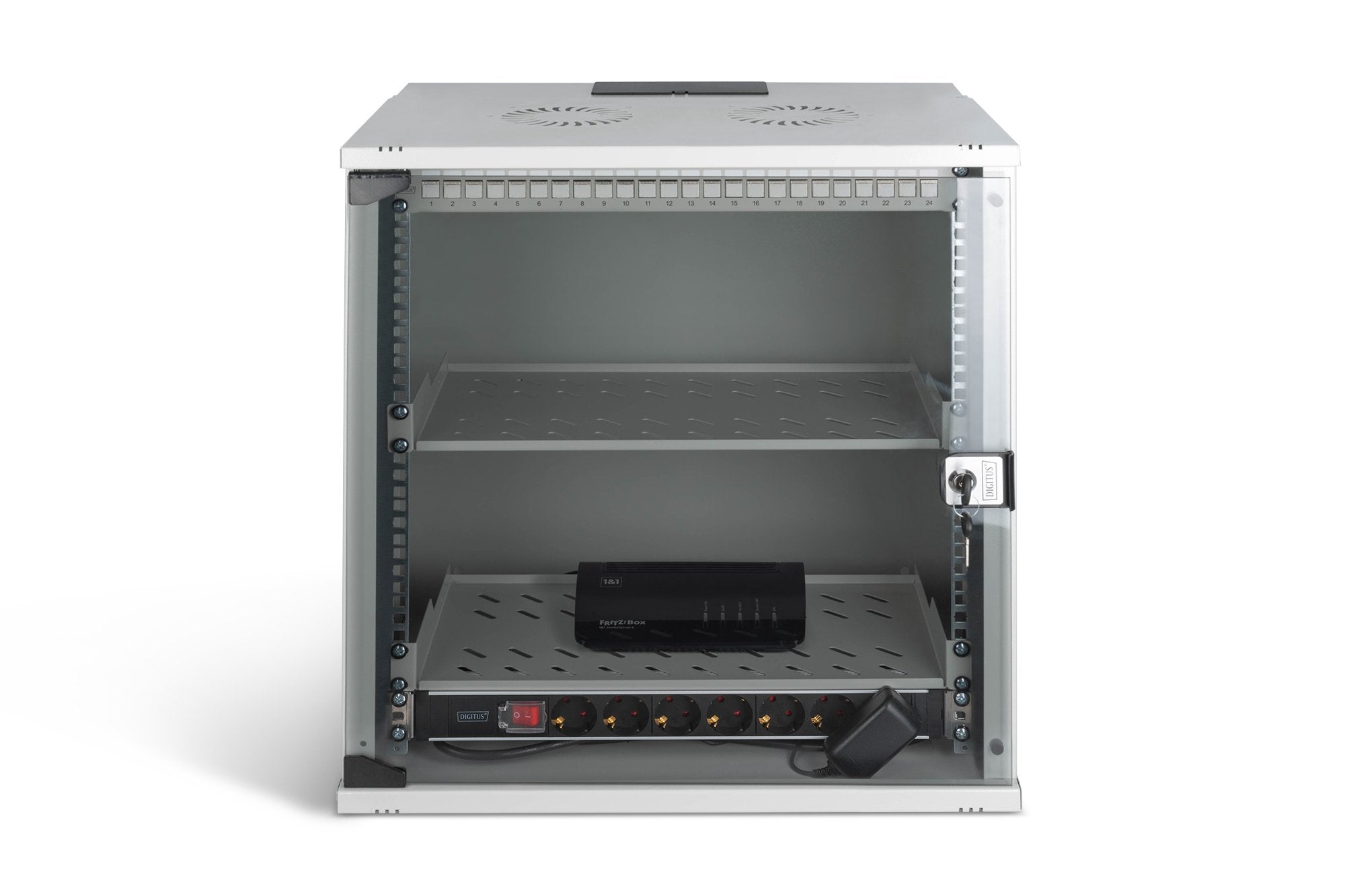 Conjunto De Red De 19", Carcasa Mural 12u Y Accesorios, Gr Versión Soho Pro, Sin Montar