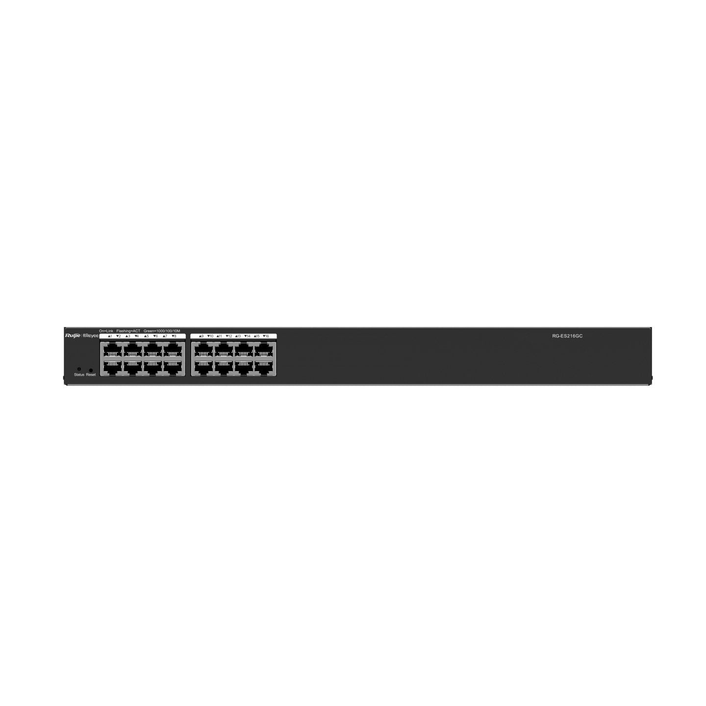 Reyee 16-Port Gigabit Smart Switch, 16 Gigabit Rj45 Ports,19-Inch Rack-Mountable Steel Case