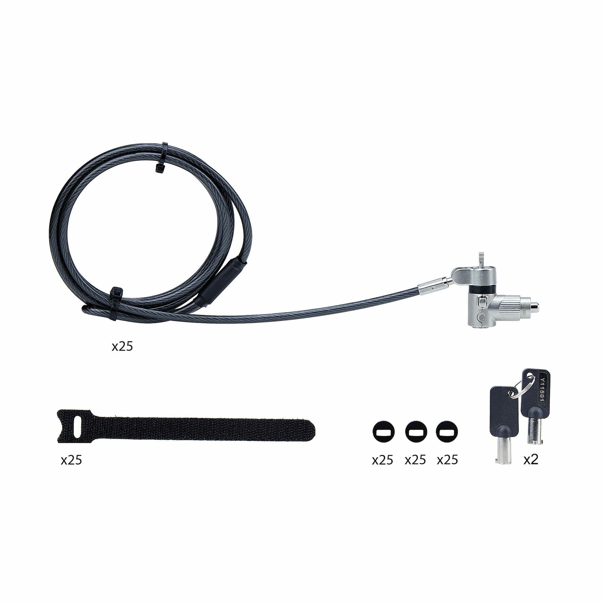 Startech 25-Pack Universal Laptop Lock 6.6ft (2m)