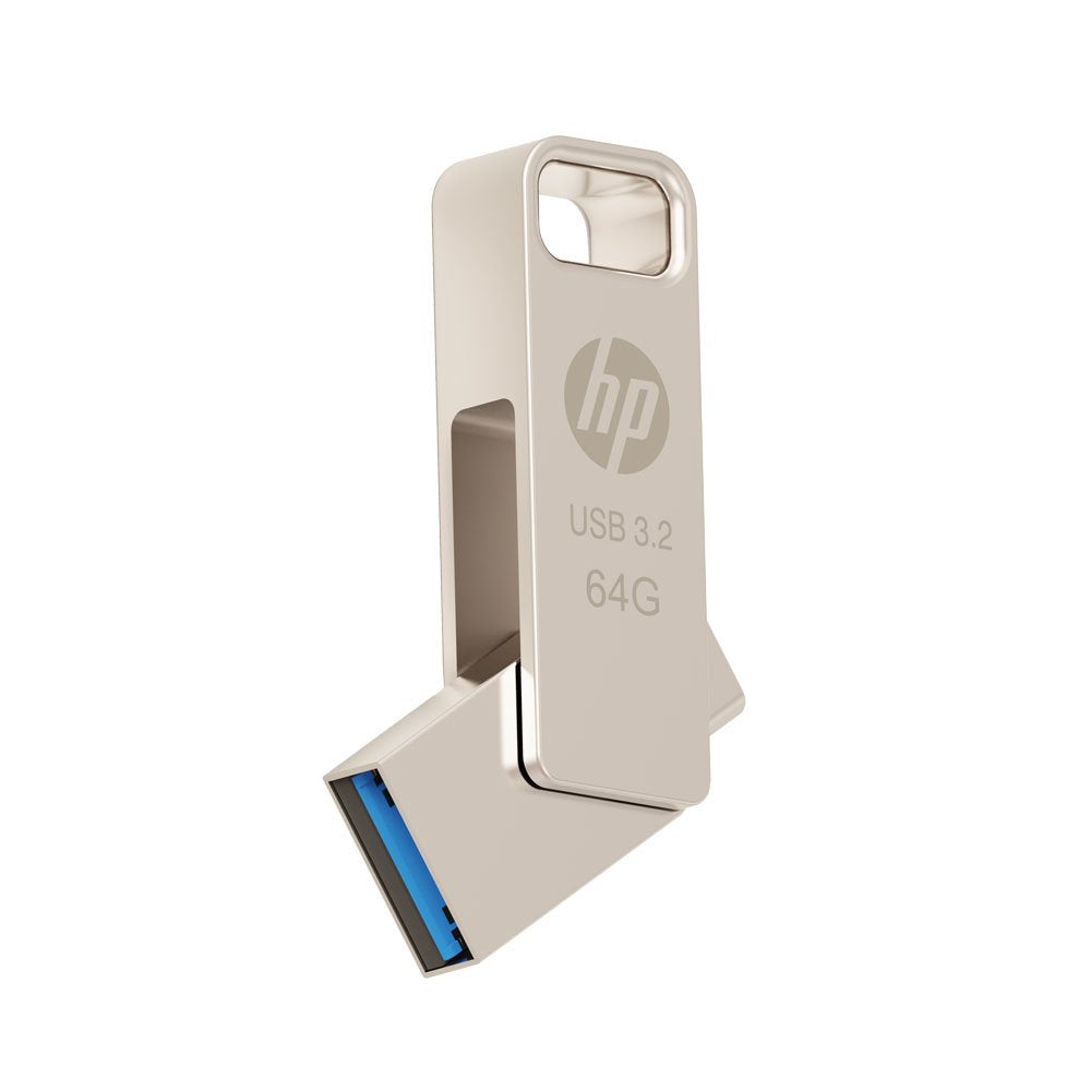 Pendrive Hp 64gb Usb 3.2 X206c Otg Type-C Metal