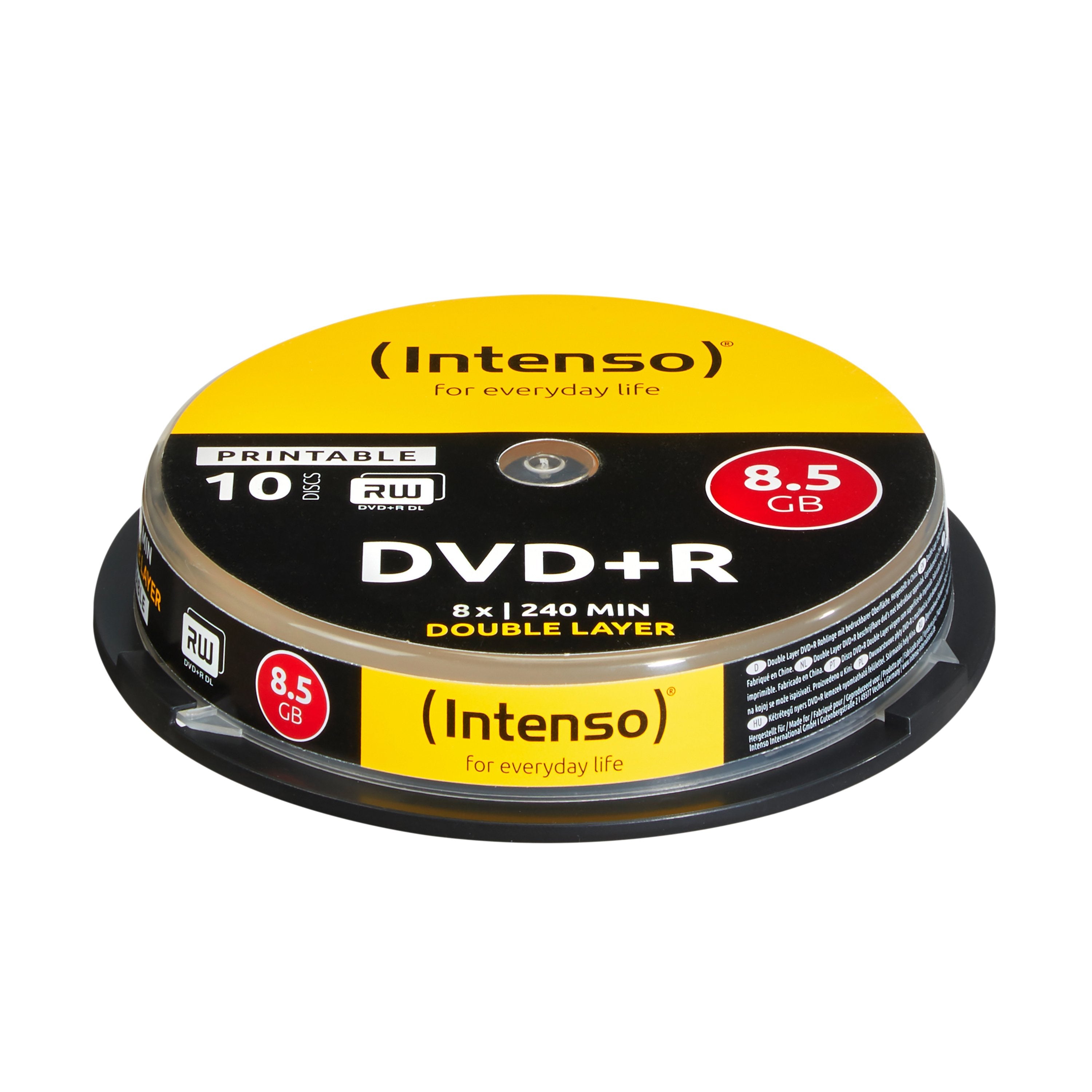 EAN 4034303009190 - Intenso 1x10 DVD+R 8.5GB 8x Double Layer printable 8,5 GB DVD+R DL 10 pieza(s) imagen 1
