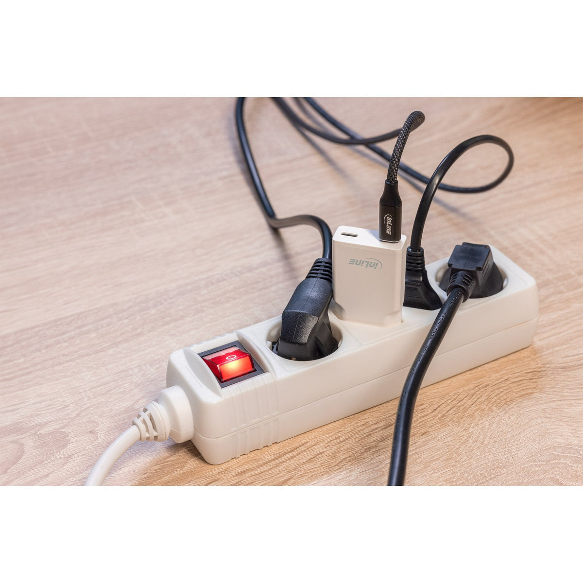 Inline® Usb Power Supply Charger Dual Usb-C, Pd, Pps, 30w, White