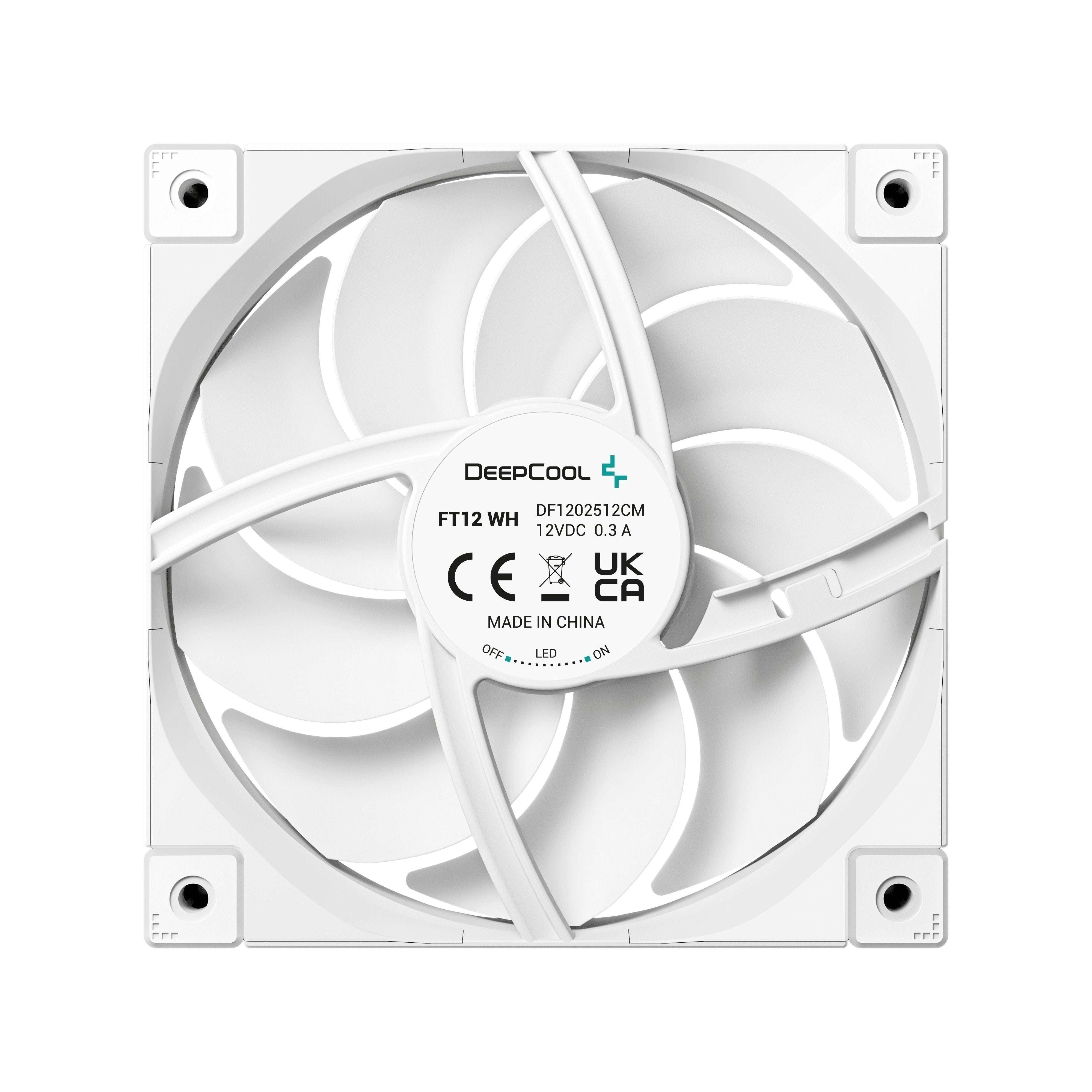 EAN 6933412710769 - DeepCool FT12 WH Carcasa del ordenador Ventilador 12 cm Blanco 1 pieza(s) imagen 4