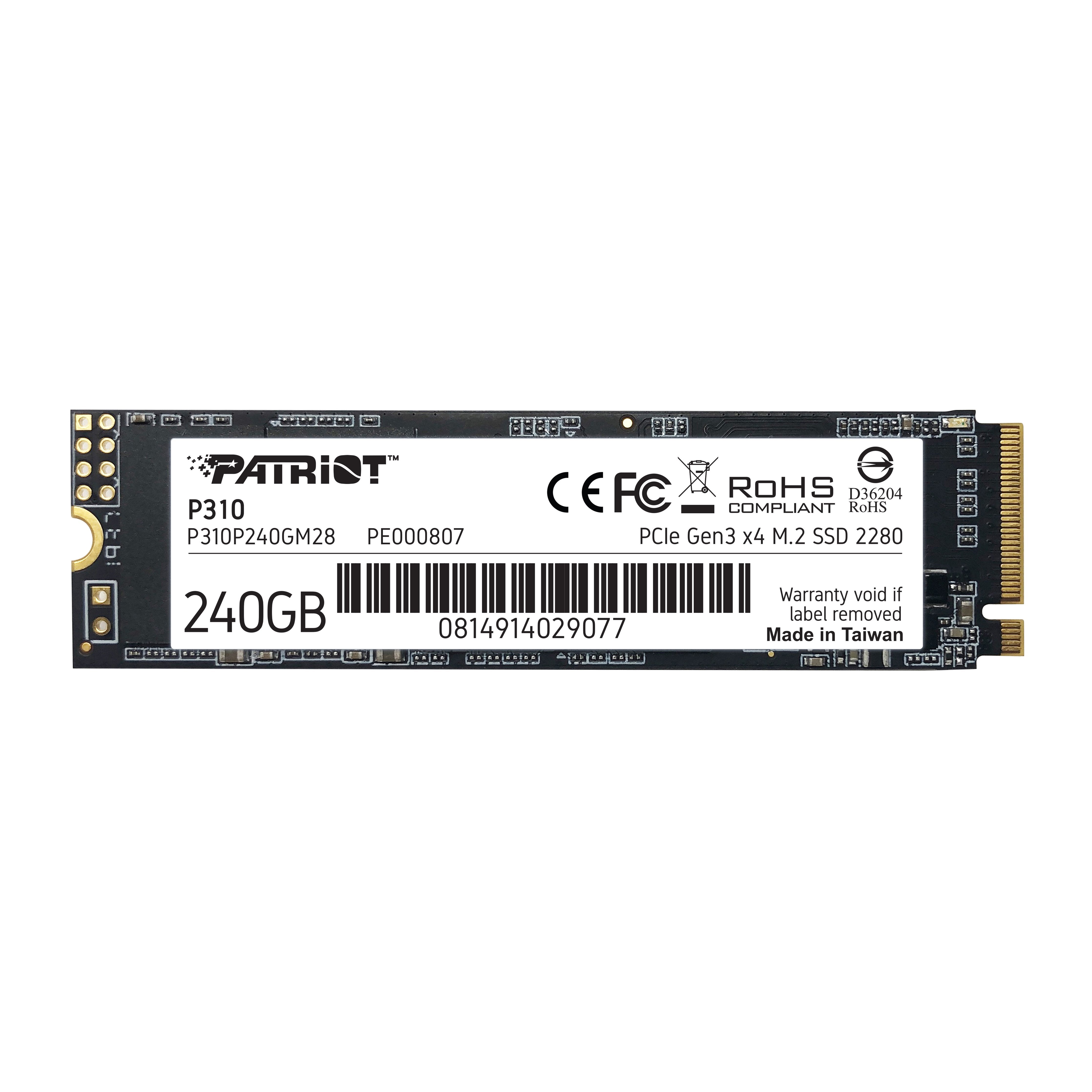 EAN 0814914029077 - Patriot Memory P310 240 GB M.2 PCI Express 3.0 NVMe imagen 1