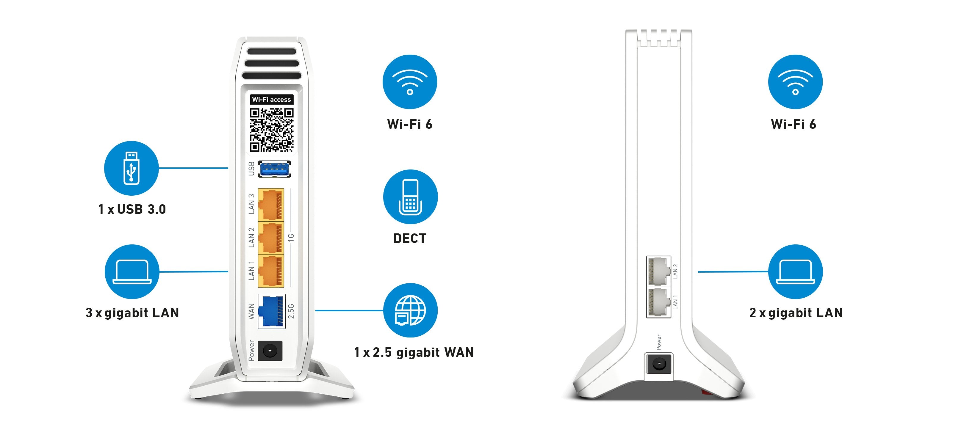 EAN 4023125030543 - Mesh Set 4060 + 3000 AX International Tribanda (2,4 GHz/5 GHz/5 GHz) Wi-Fi 6 (802.11ax) Blanco Interno imagen 3