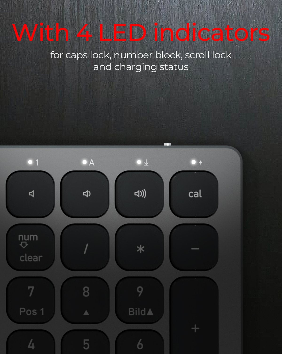 Keysonic Ksk-8023btrf, Teclado Antracita/Negro, Disposición De, Membrana Tipo X 60939