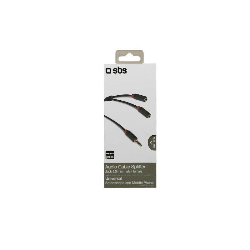 EAN 8018417212093 - SBS TECABLESPLITTER cable de audio 0,2 m 3,5mm 2 x 3.5mm Negro imagen 3
