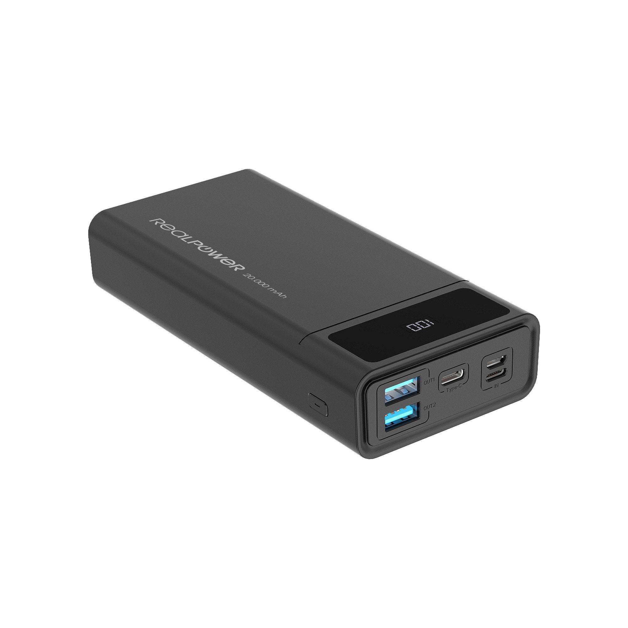 Power Bank Realpower Pb-20k Pd Negro 20.000mah