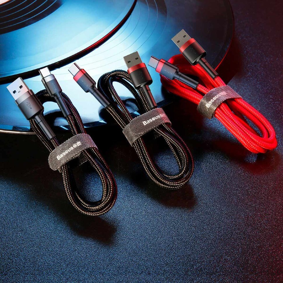 EAN 6953156278240 - Baseus Cafule cable USB 2 m USB A USB C Negro, Rojo imagen 9
