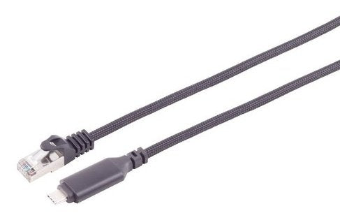 S-Impuls Usb-C Lan Cable Adaptador 1g, Rj45, Alu, Negro., 1m