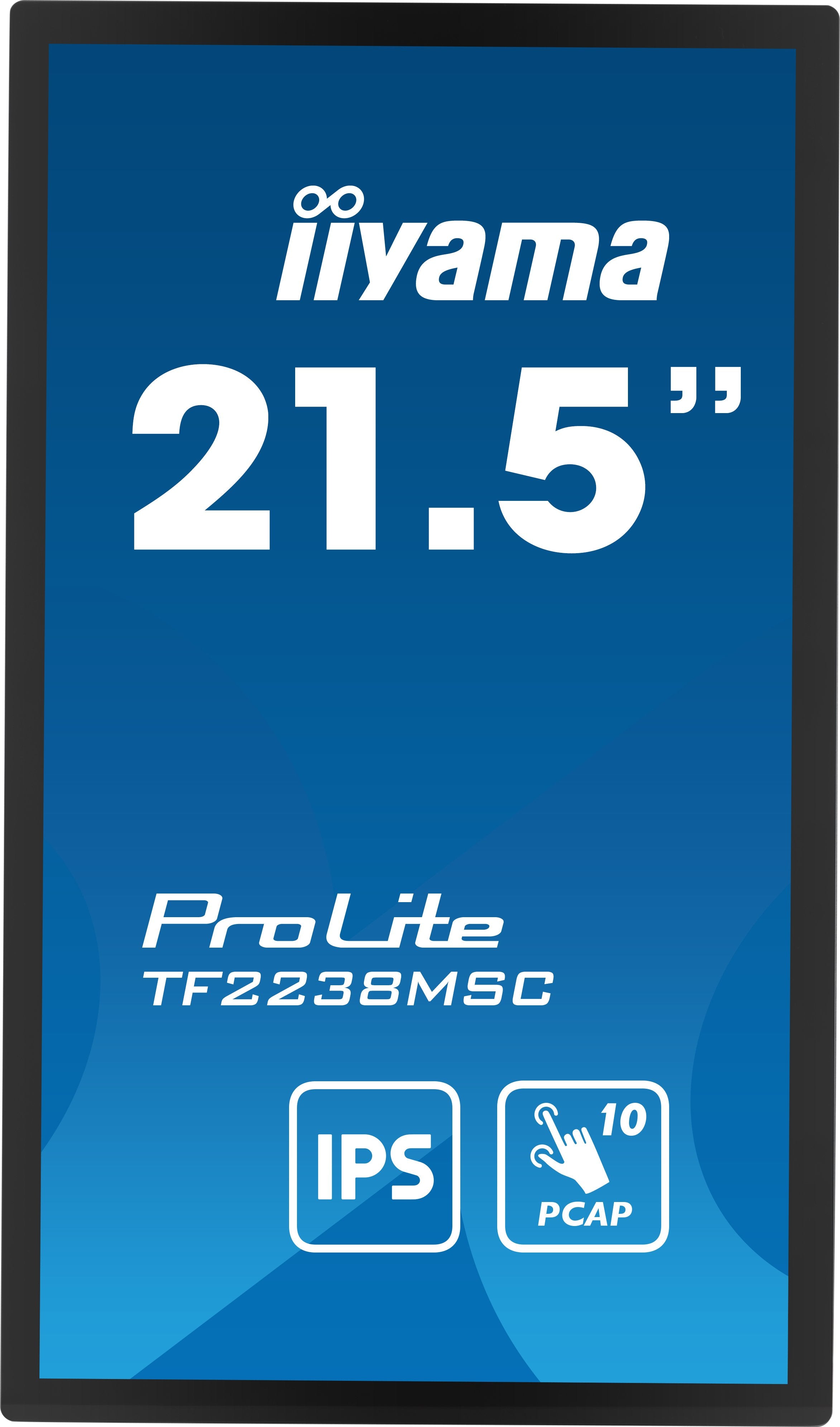 EAN 4948570121618 - iiyama TF2238MSC-B1 pantalla para PC 53,3 cm (21") 1920 x 1080 Pixeles Full HD LED Pantalla táctil Negro imagen 3