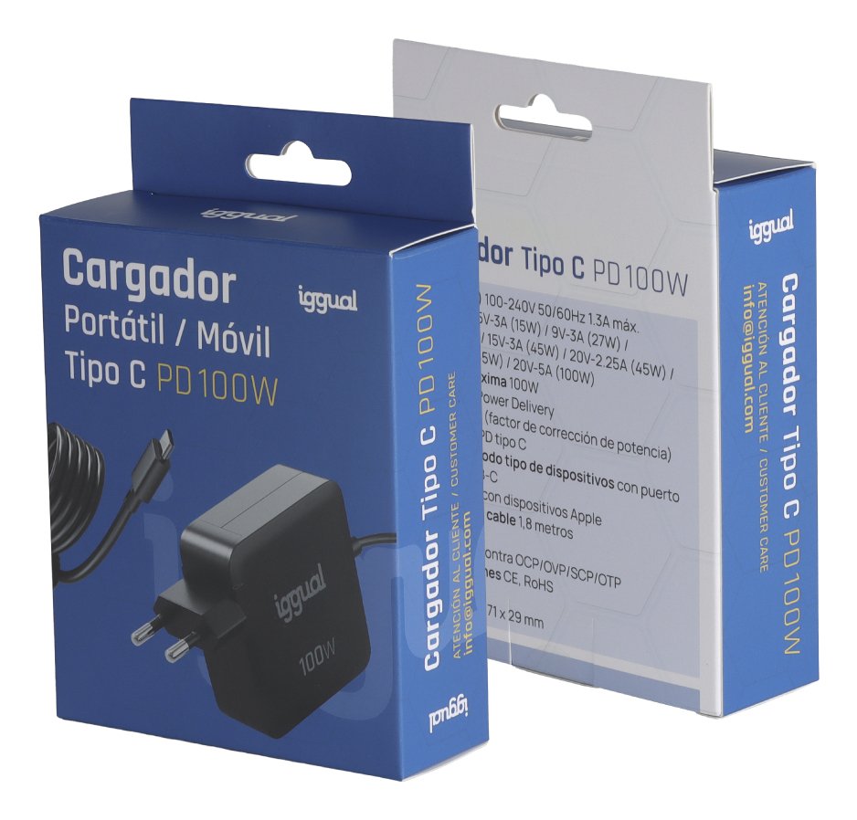 EAN 8435364319918 - iggual PD 100W Universal Negro Corriente alterna Carga rápida Interior imagen 8