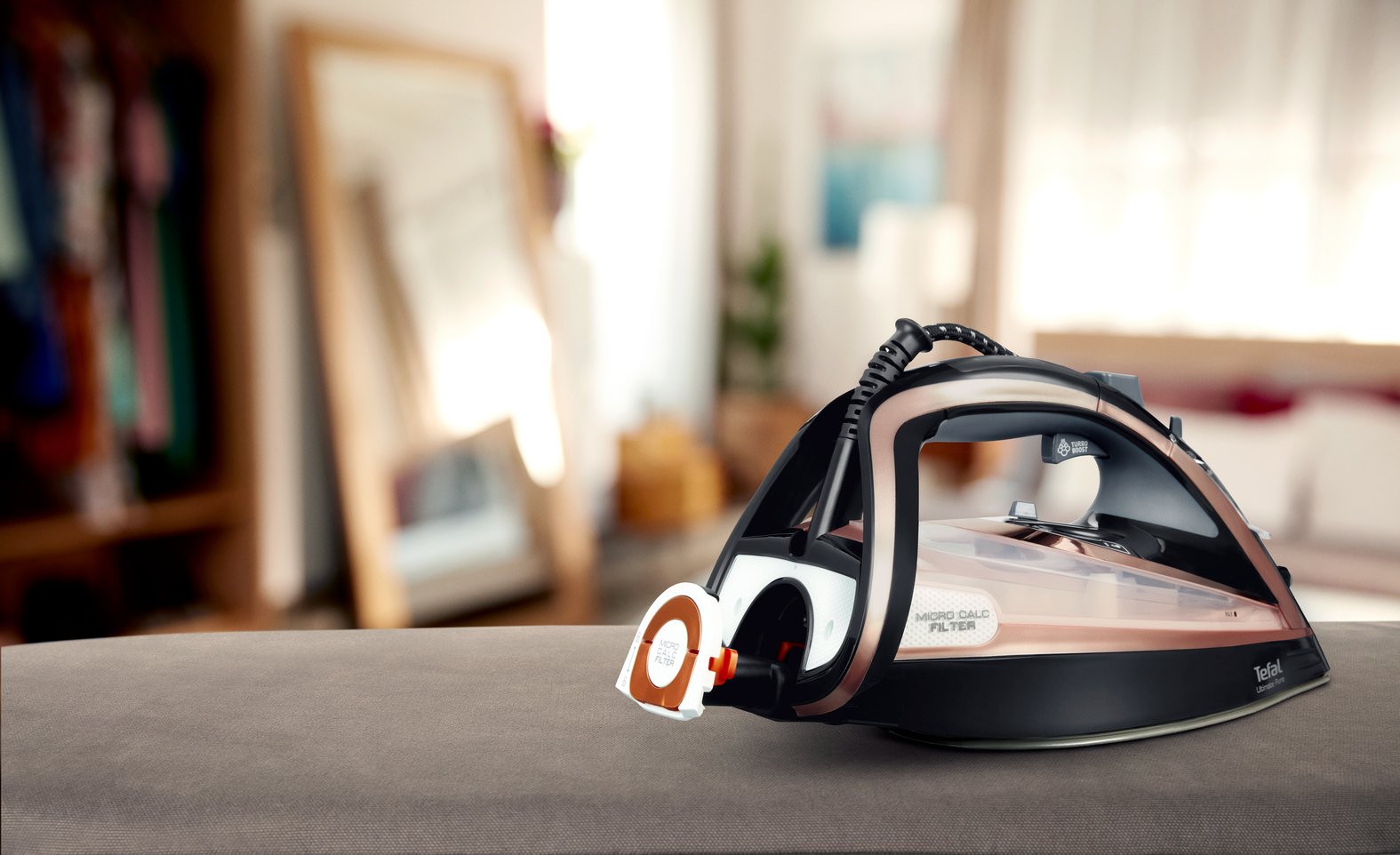 EAN 3121040069271 - Tefal Ultimate Pure FV9845 Plancha vapor-seco Suela Durilium Autoclean 3100 W Negro, Cobre imagen 14