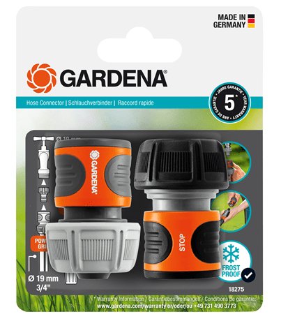 EAN 4078500058179 - Gardena 18275-20 accesorio para manguera Conector de manguera Negro, Naranja 2 pieza(s) imagen 1