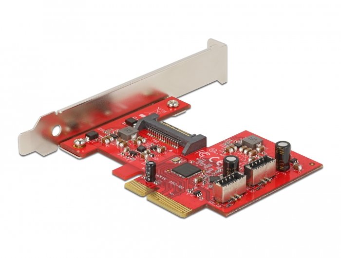 Delock Pci Express Tarjeta A 2 X Intern Usb 3.2 Gen 2 Key A 20 Pin Hembra
